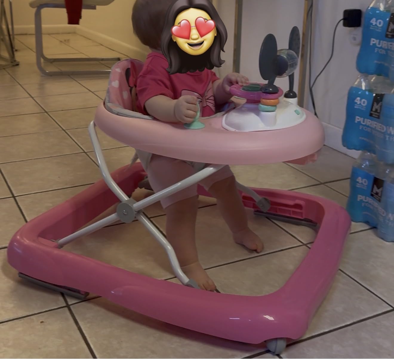 Bright Starts Disney Baby Mickey Mouse Original Bestie 2-in-1 Baby Activity Walker - Easy Fold Frame and Removable -Toy Station, 6 Months and up customer photo 1