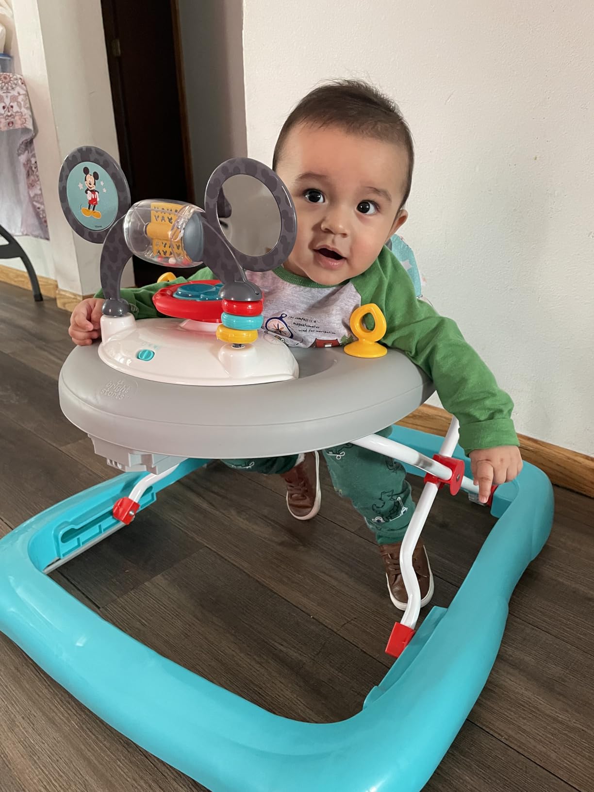 Bright Starts Disney Baby Mickey Mouse Original Bestie 2-in-1 Baby Activity Walker - Easy Fold Frame and Removable -Toy Station, 6 Months and up customer photo 2
