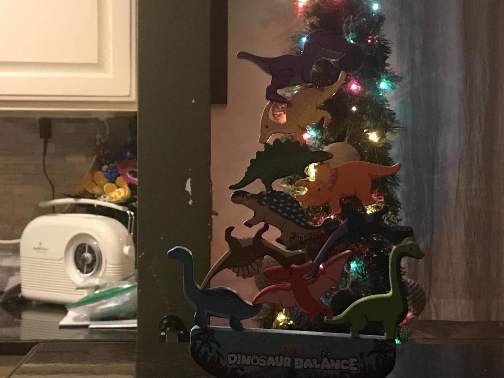 IPOURUP Dinosaur Toys for Kids 3-5: Wooden Stacking Montessori Toys for 3 4 5 6 7 8 Year Old Boys Girls Birthday Gifts for Kid Ages 4-8 Balance Competition Game for Family Stocking Stuffers customer photo 1