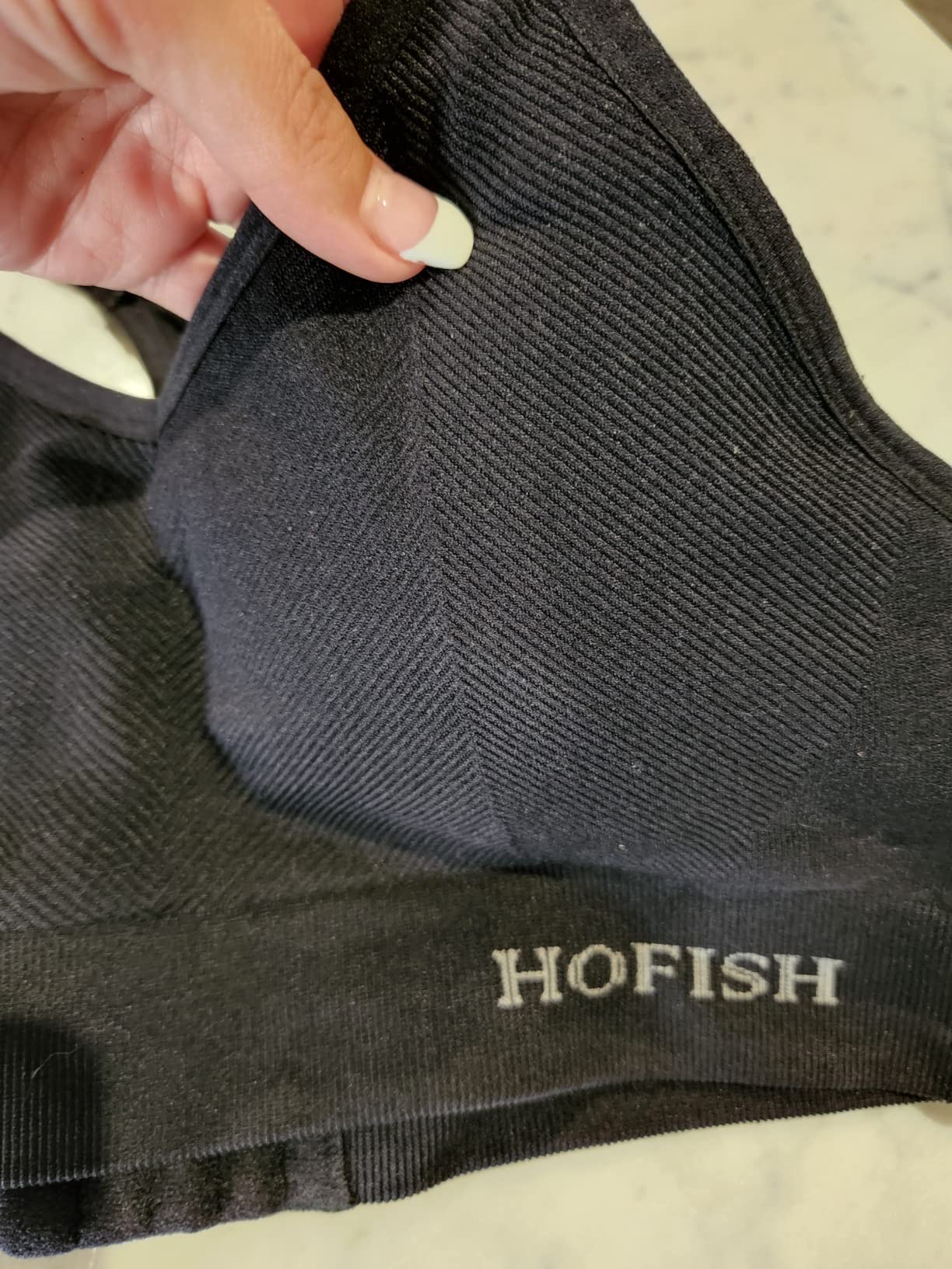 HOFISH Support Nursing Bras for Breastfeeding Medium Impact Maternity & Nursing Sports Bra Seamless Racerback Pregnancy Bra customer photo 1