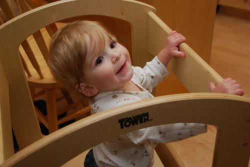Little Partners Chef Series Learning Tower Toddler Tower Kitchen Stool, Adjustable Height Standing Helper Platform for Kids, Child Wooden Frame Counter Step-Up (Grey) customer photo 2
