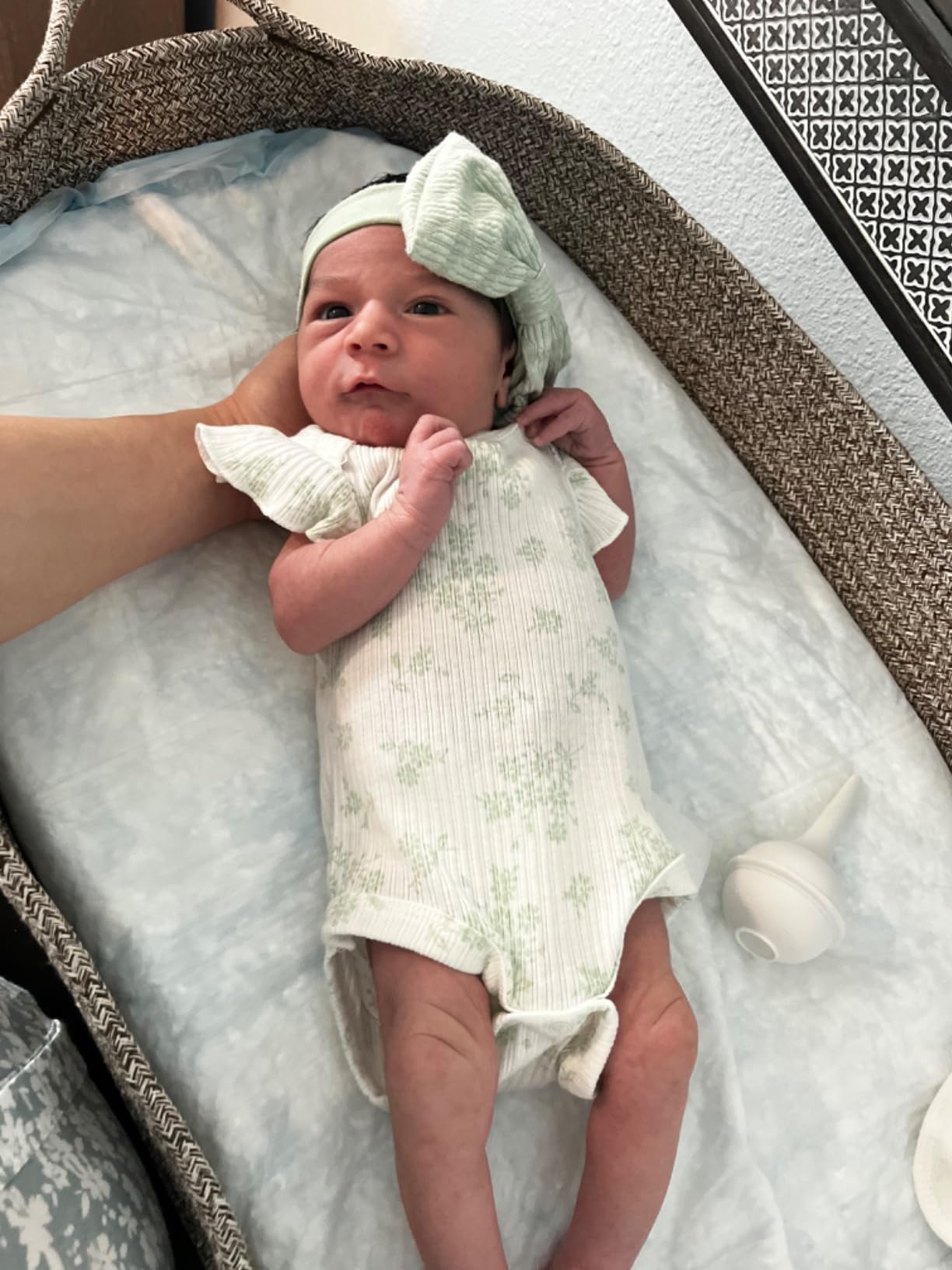 ZEAL'N LIFE Luxury 5-in-1 Baby Changing Basket Set - Portable Moses Basket with Waterproof Changing Pad, Diaper Caddy, Cozy Blanket & Tote Bag, Gift for Expecting Moms, Babies Moses Basket for Babies customer photo 1