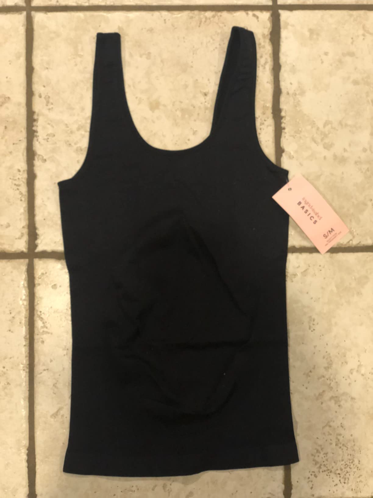 Ingrid & Isabel Basics - Belly Support Maternity Cami - Black customer photo 1