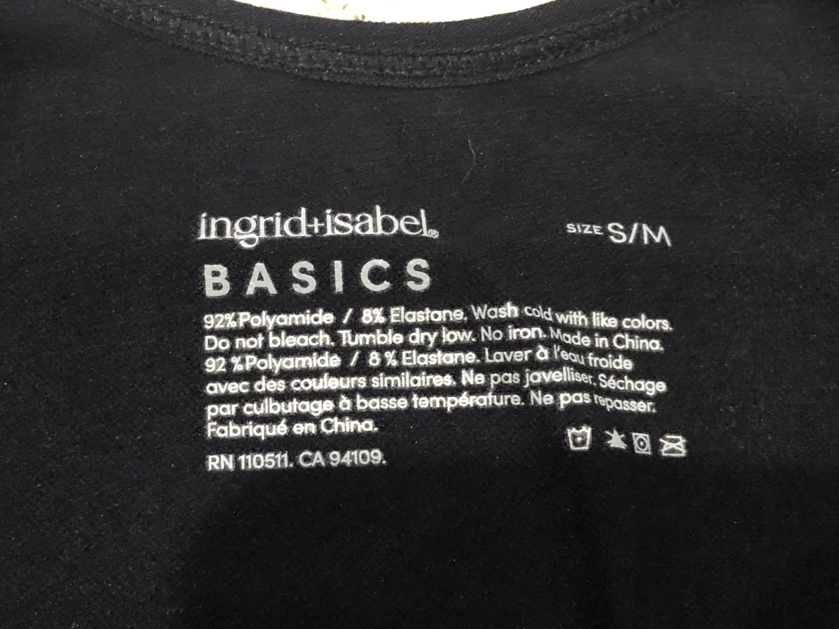 Ingrid & Isabel Basics - Belly Support Maternity Cami - Black customer photo 2