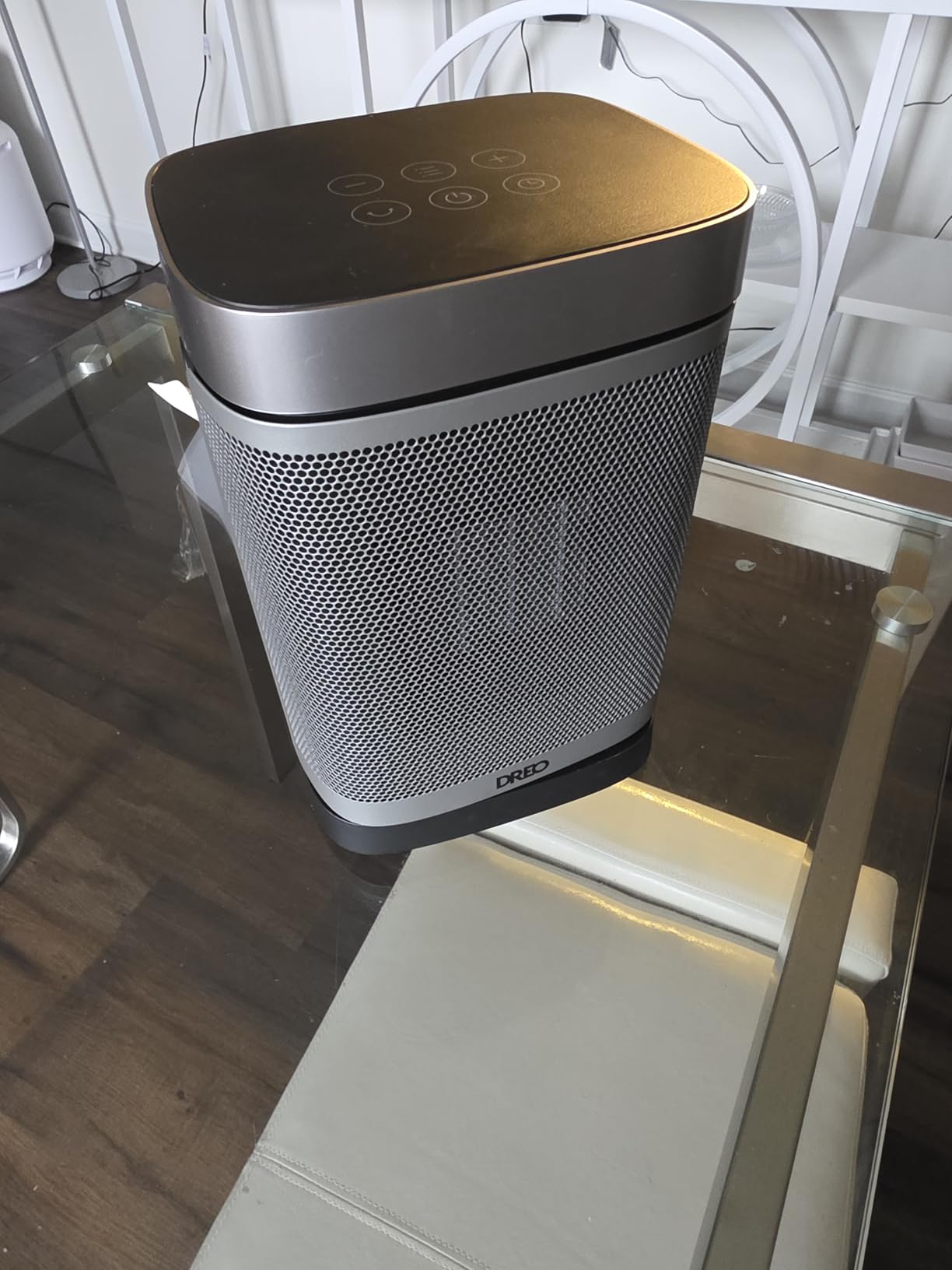 DREO Space Heater for Bathroom and Indoor, Portable Heater, 1500W Safe and Quiet PTC Ceramic Heater, 41-95°F Digital Thermostat, 70°Oscillating, Remote, ALCI Safety Plug, 12h Timer, 5 Modes customer photo 1