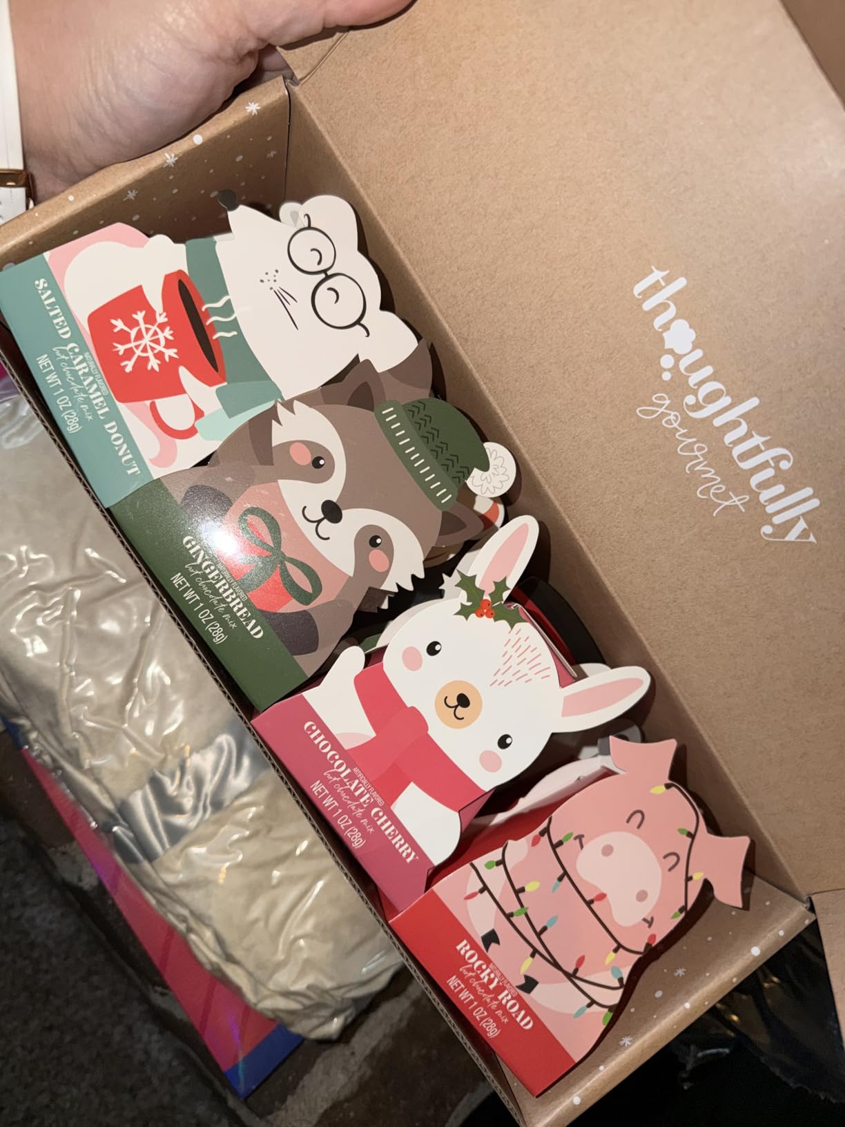 Thoughtfully Gourmet, Hot Chocolate Gift Set in Holiday Character Packaging, Flavors Include Rocky Road, Cookies Butter, Pumpkin Pie & More, Set of 12 customer photo 1