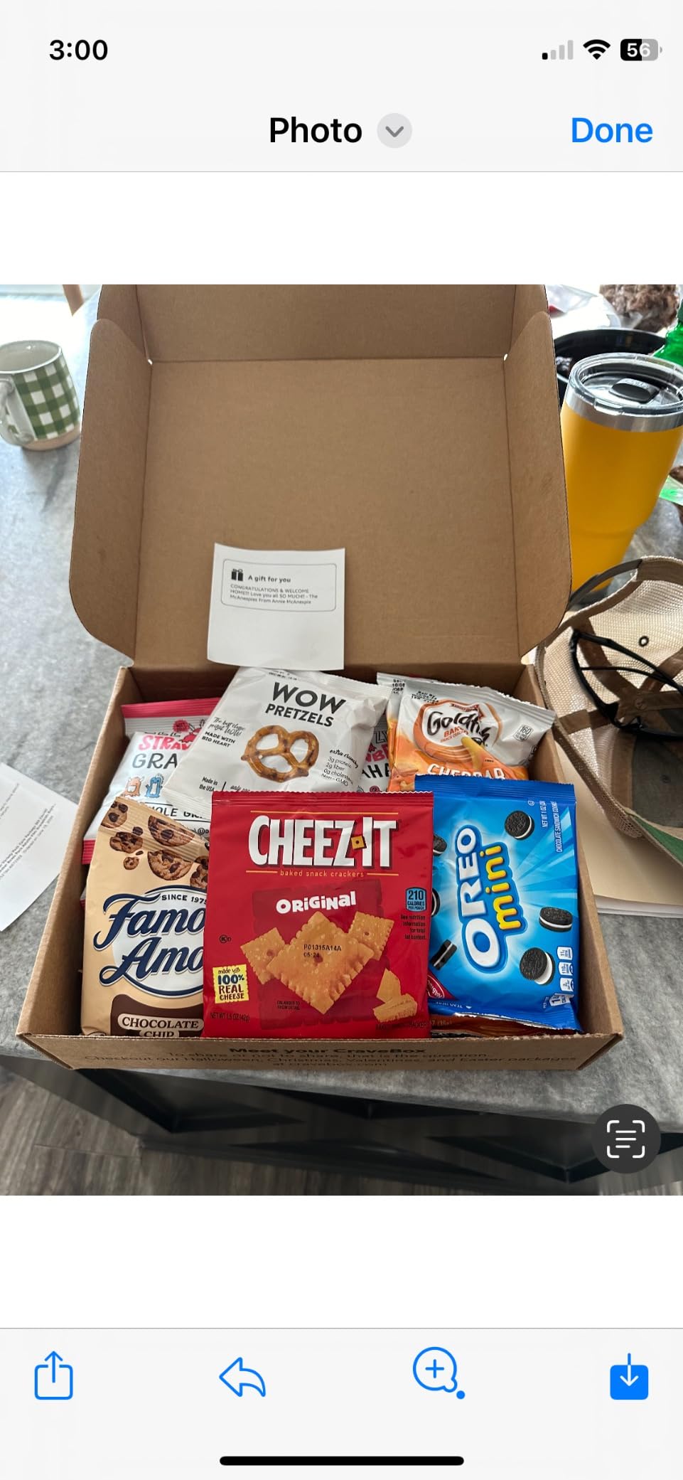 CRAVEBOX Snacks Box Variety Pack Care Package (65 Count) Father's Day Treats Gift Basket Adults Kids Grandkids Guys Girls Women Men Boyfriend Birthday Cookies Chips College Student Office School customer photo 2