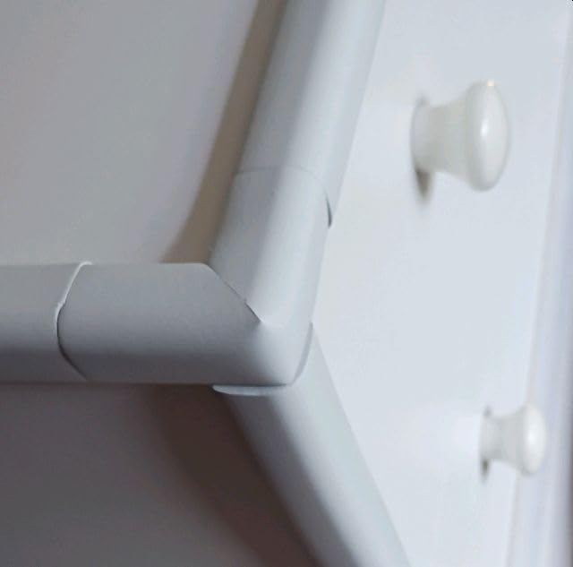 Roving Cove Slimfit Corner Edge Protector for Baby Proofing (Small 15ft Edge 4 Corners), Furniture Safety Bumper Guard, Soft NBR Rubber Foam, 3M Adhesive, Oyster White (Off White) customer photo 1