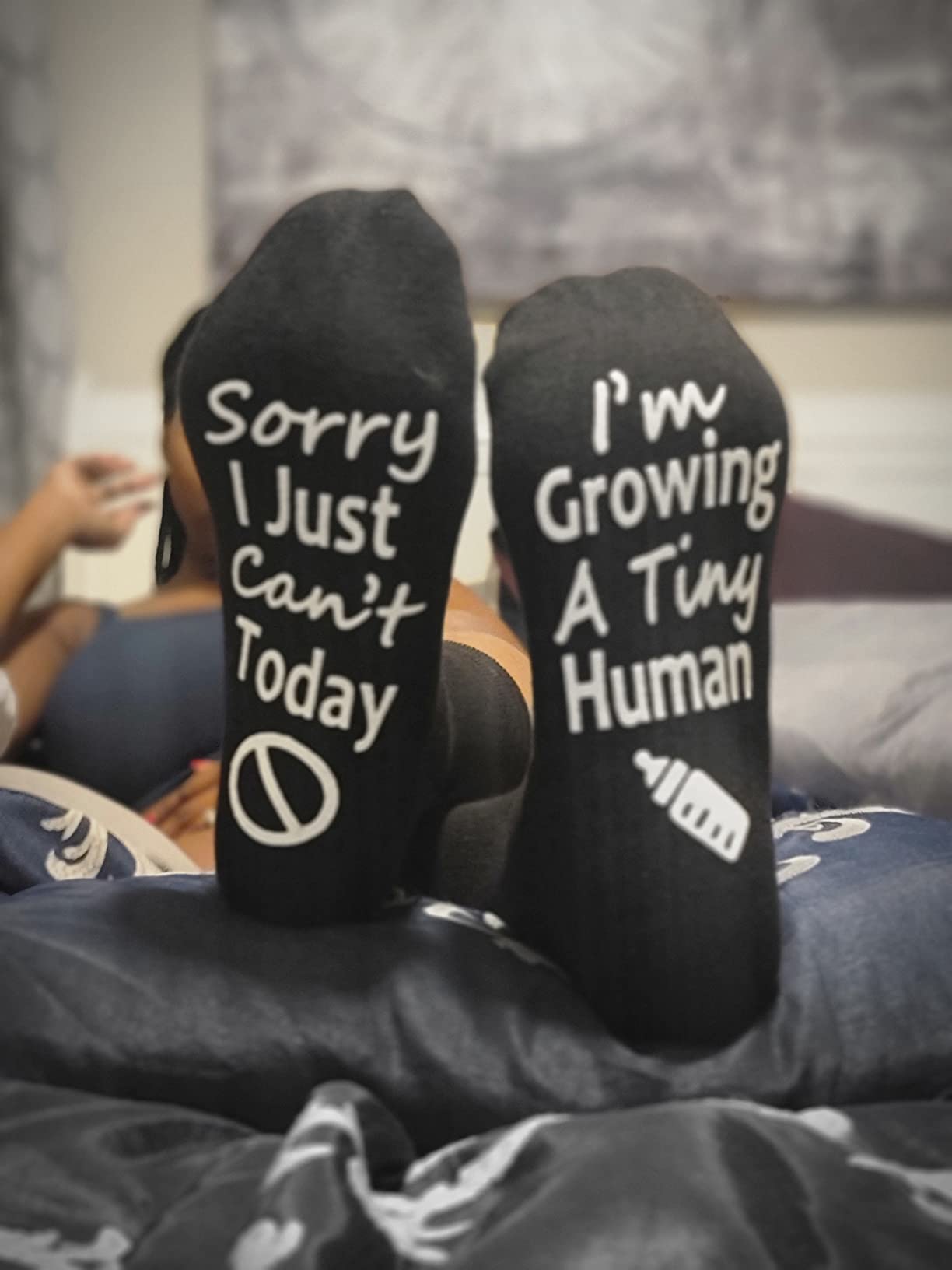 Pregnancy New Mom To Be Gift Growing a Tiny Human Socks Gifts For Pregnant Women Mother's Day customer photo 1