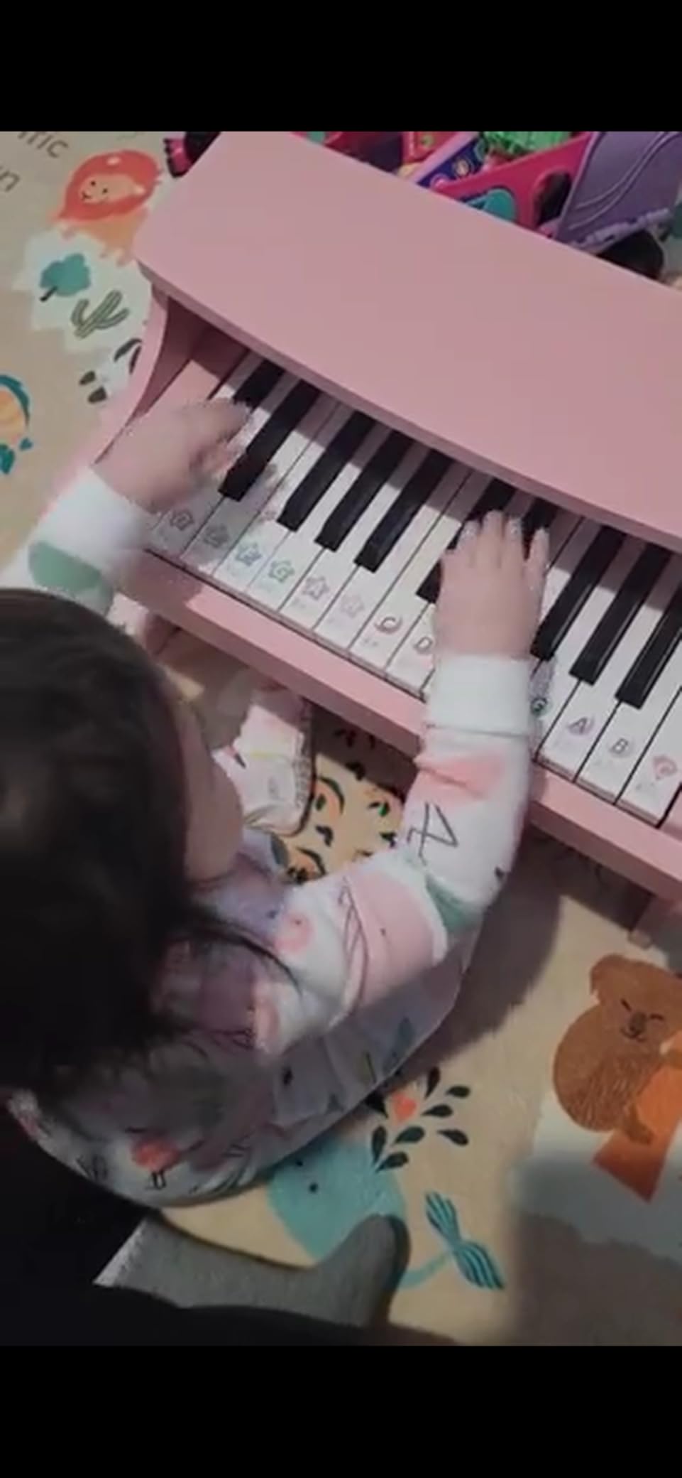 ZIPPY Kids Piano Keyboard, 25 Keys Digital Piano for Kids, Mini Music Educational Instrument Toy, Wood Toy for Toddlers (Walnut) customer photo 2