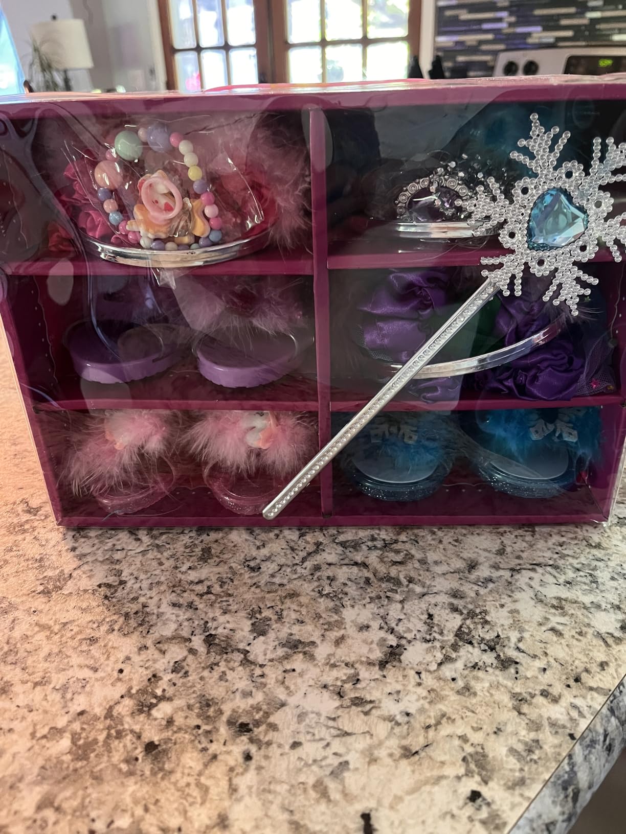 Princess Dress Up Shoes Set, Girls Dress Up Toys Toddler Jewelry Boutique Kit, 3 Themes of Unicorn Mermaid Ice Princess Costumes Set, Pretend Play Gifts for Little Girls Aged 3-6 Years Old customer photo 2