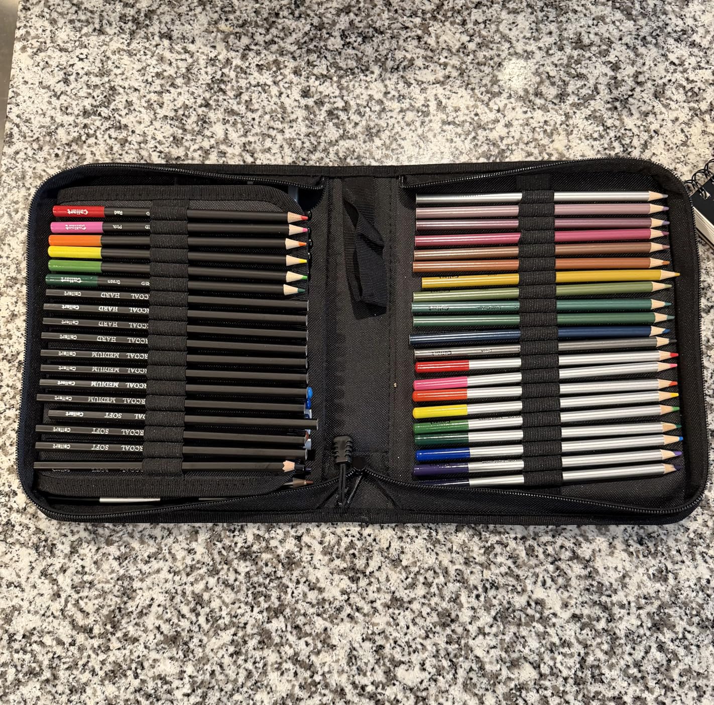 Caliart 176PCS Art Supplies Sketching Kit with 100 Sheets 3-Color Sketch Book, Graphite Colored Charcoal Watercolor & Metallic Pencils, Drawing Set Gifts for Adults Teens Girls Boys Kids customer photo 1