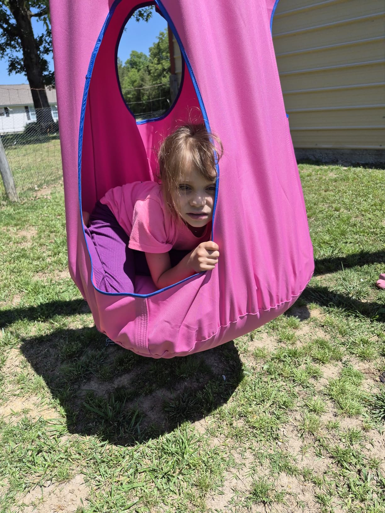 Kids Nest Swing Chair, Hanging Hammock Chair Nest Hammock Swing Chair for Outdoor and Indoor, Detachable Play Tent Swing for Child Sensory Swing for Kids Age from 3-12 Years customer photo 1