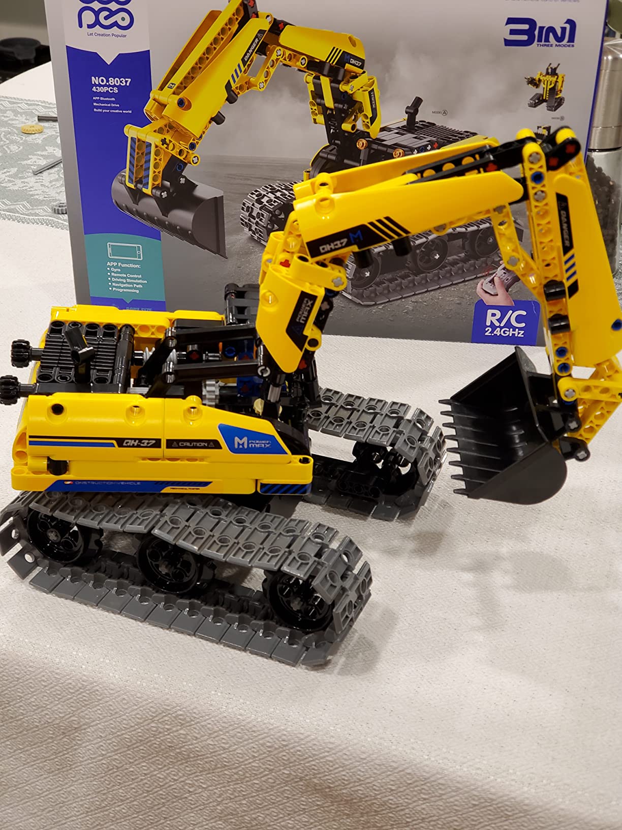 LECPOP 5 in 1 Building Toys STEM Robotics Kit, 430 PCS Blocks RC Robot Erector Sets, APP & Remote Control Excavator Science Kits for Kids Age 6 7 8 9 10 11 12-14, DIY Educational Gift for Boys & Girls customer photo 2