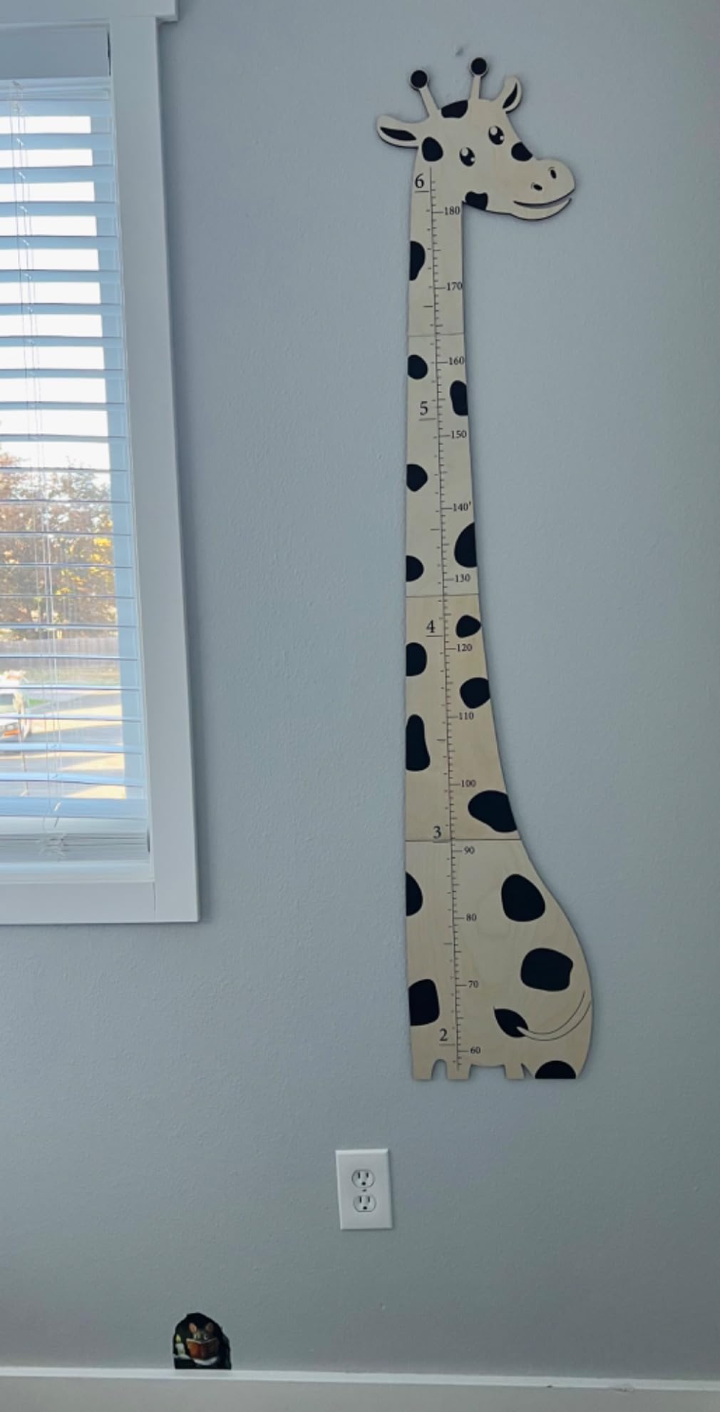 Wooden Growth Chart for Kids, Boys & Girls | Cute Giraffe, Custom Height Chart, Measurement Ruler for Wall | Nursery Decor Decoration Wall Art customer photo 1