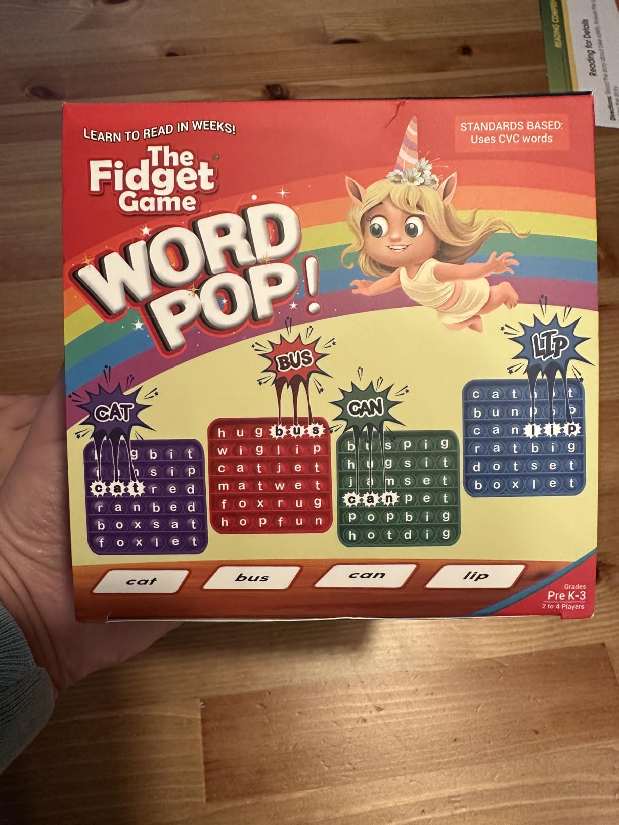 The Fidget Game Word Pop, CVC Word Games for Kids 4-6 - Learn to Read in Weeks - Multisensory Reading & Phonics Interactive Board Game Ideal for Pre Kindergarten to 1st Grade customer photo 2