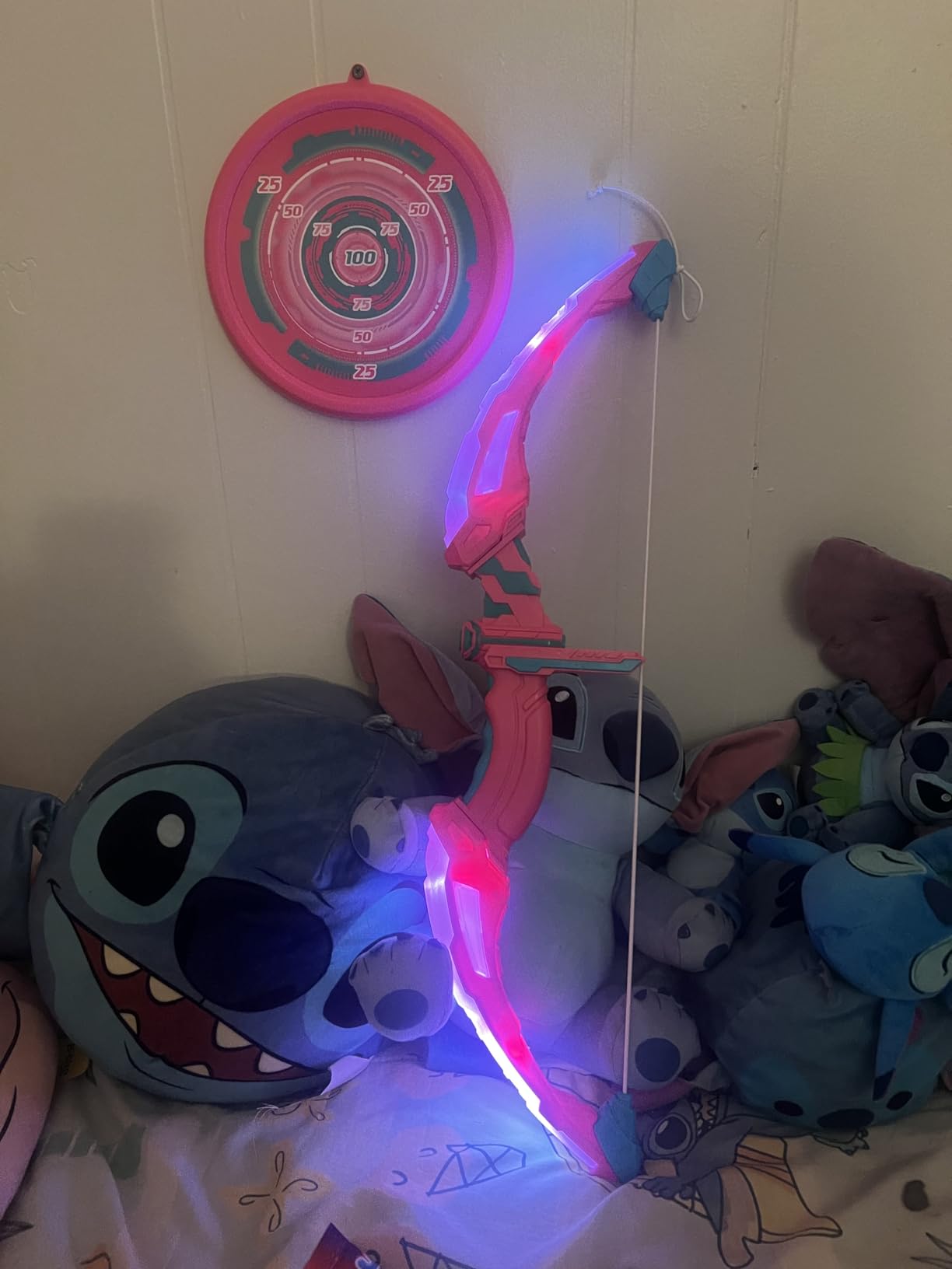 JOYIN Kids Bow and Arrow Set, LED Light Up Archery Toy Set with 9 Suction Cup Arrows, Target & Arrow Case, Indoor and Outdoor Hunting Play Gift Toys for Kids, Boys & Girls Ages 6-12 customer photo 2