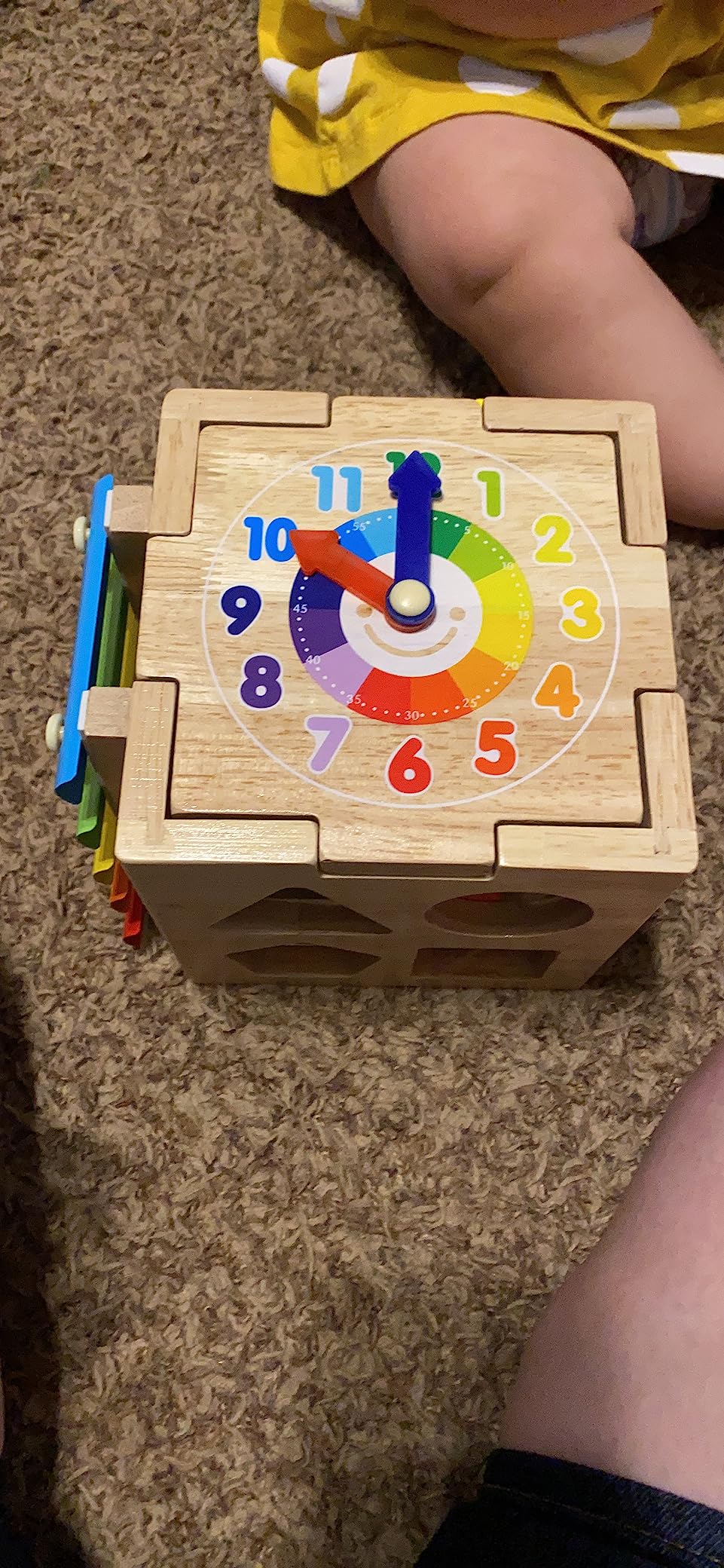 Bravmate Wooden Activity Cube, 8-in-1 Wooden Montessori Learning Toys for 18 M+ Toddlers, One Year Old First Birthday Gift, Baby Toy Set with Bonus Sorting & Stacking Board customer photo 2