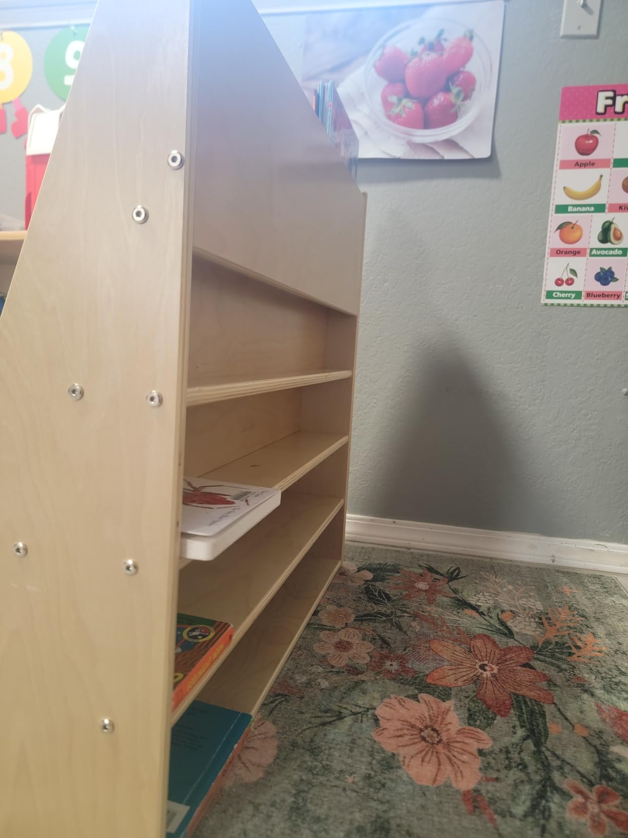 ECR4Kids Streamline Double-Sided Book Display with Storage, Classroom Bookshelf, White Wash customer photo 1