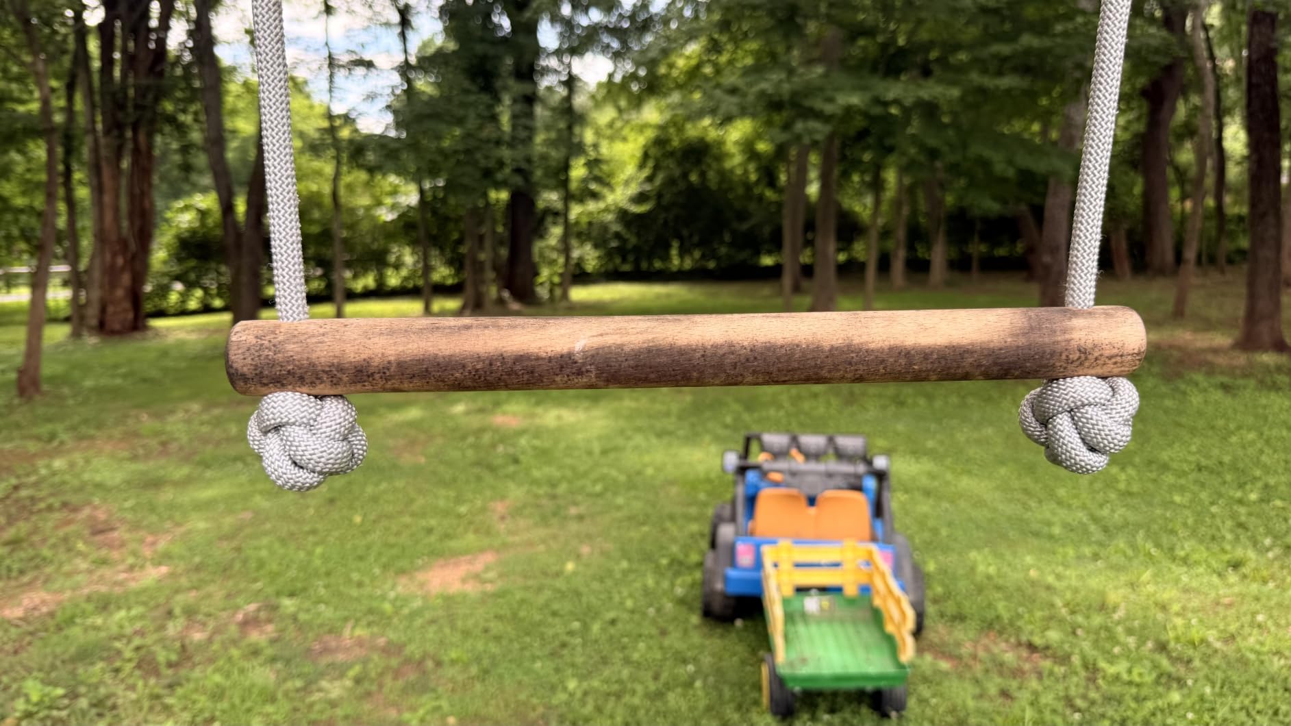 Hyponix Ninja Warrior Obstacle Course for Kids - 2 x 60 ft Slackline with 13 Outdoor Ninja Obstacles, Supports 880lbs - Monkey Net, Ratchet-Tight Tech, Climbing, Swinging & Balance Training, Ages 3+ customer photo 2
