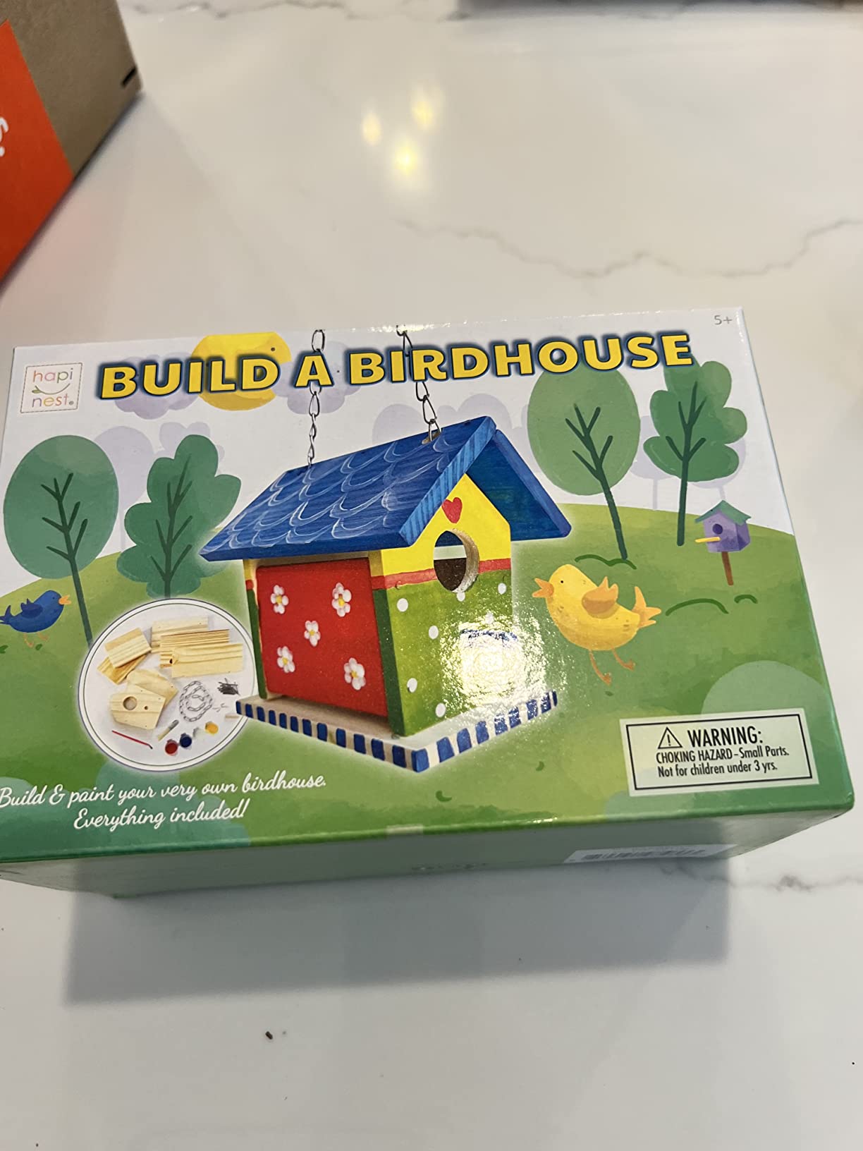 Hapinest Wooden Bird Houses to Paint and Build, Birdhouse Kit for Kids, Wood Painting Building Projects Fun Activities Arts and Crafts for Kids Ages 6-8 Girls Boys, DIY Bird House Kit 5-12 Years & Up customer photo 2
