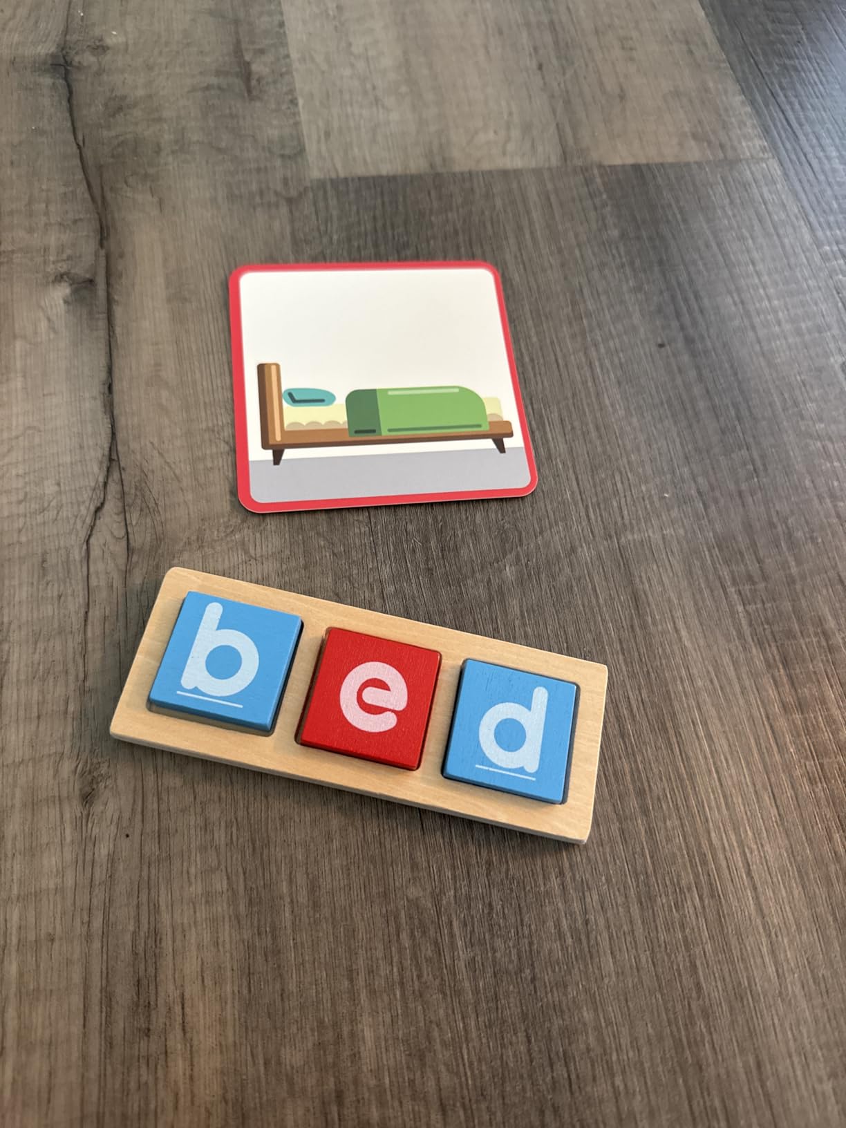 Wooden CVC Word Spelling Games, Montessori Educational Learning Toys Gifts for 3 4 5 6 Year Old Kids, Preschool Kindergarten Learning Activities, Sight Words Flash Cards Reading Letters for Toddlers customer photo 1