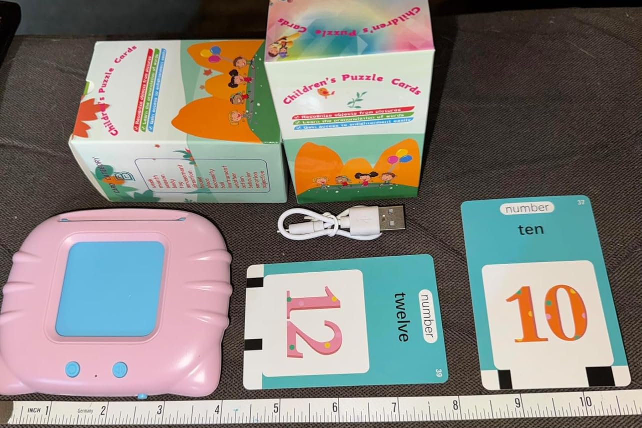 Startcan Spanish & English Talking Flash Cards for Toddlers 1 2 3 4 5 6, Audible Toys for Kids to Learn Spanish - 258 Cards and 516 Words(Blue) customer photo 2