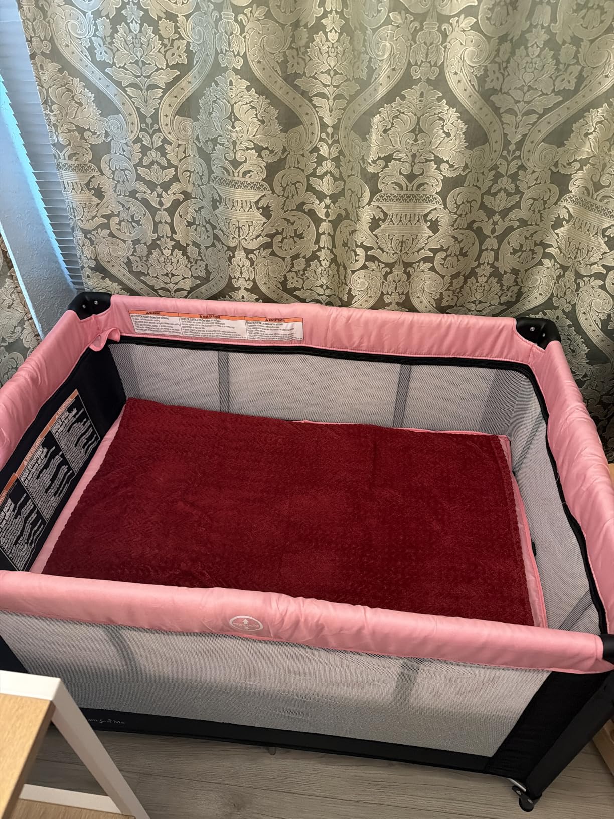 Dream On Me Zazzy Portable Playard with Bassinet - 360 Mesh Visibility, Quick Folding Travel Friendly Design, Carry Bag and Foldable Mattress Pad Included, Gray customer photo 2
