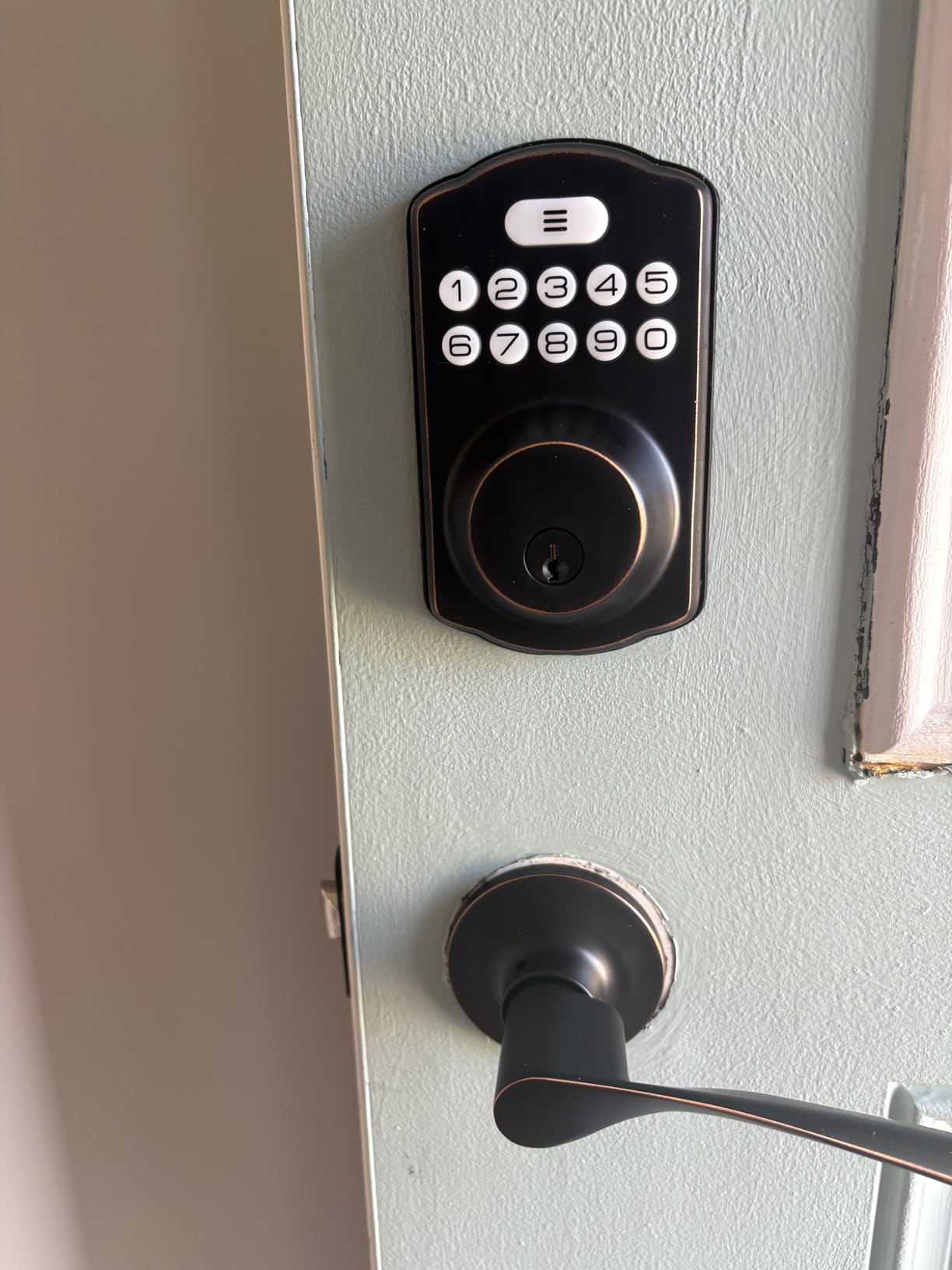 Veise Keyless Entry Door Lock with 2 Lever Handles - Electronic Keypad Deadbolt, Easy Installation Digital Smart Front Door Lock Set, Satin Nickel customer photo 2