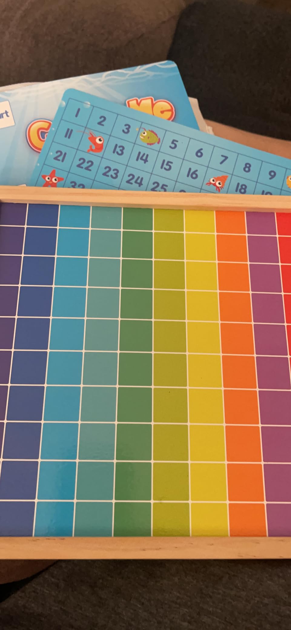 Coogam Wooden Math Hundred Board 1-100 Numbers Learning Educational Toys Colorful Montessori Counting Board Game for Preschool 3 4 5 Year Old Boys Girls customer photo 1