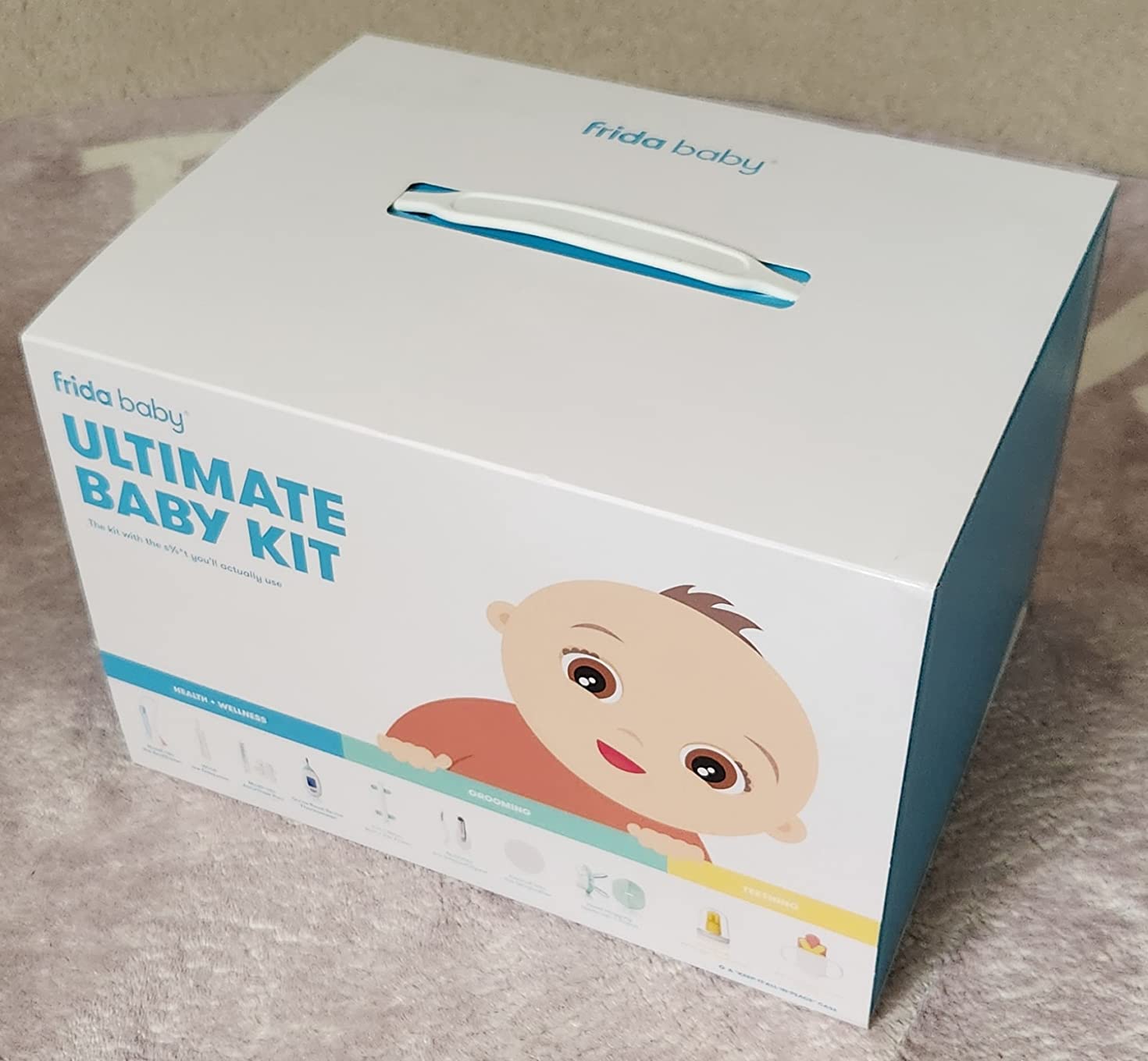 Frida Baby Ultimate Baby Kit, 10 piece New Born Essentials Gift Set Includes Wellness Sick Day, Gas Relief, Grooming Tools & Teething Toys customer photo 2