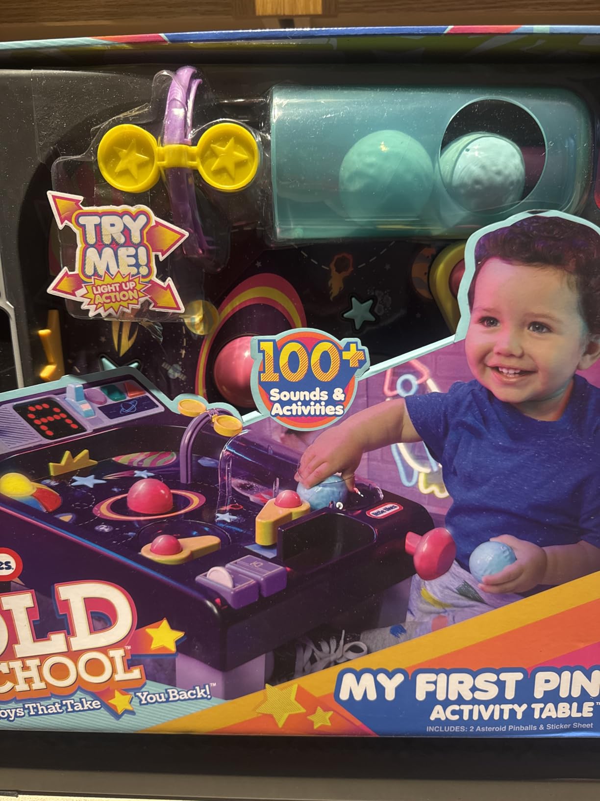 Little Tikes Old School My First Pinball Activity Table, Letters, Numbers, Planets, Counting, Sounds, Learning, Lights, Retro, Preschool Toy for Toddlers Ages 12 months, 1 - 2 Years customer photo 1