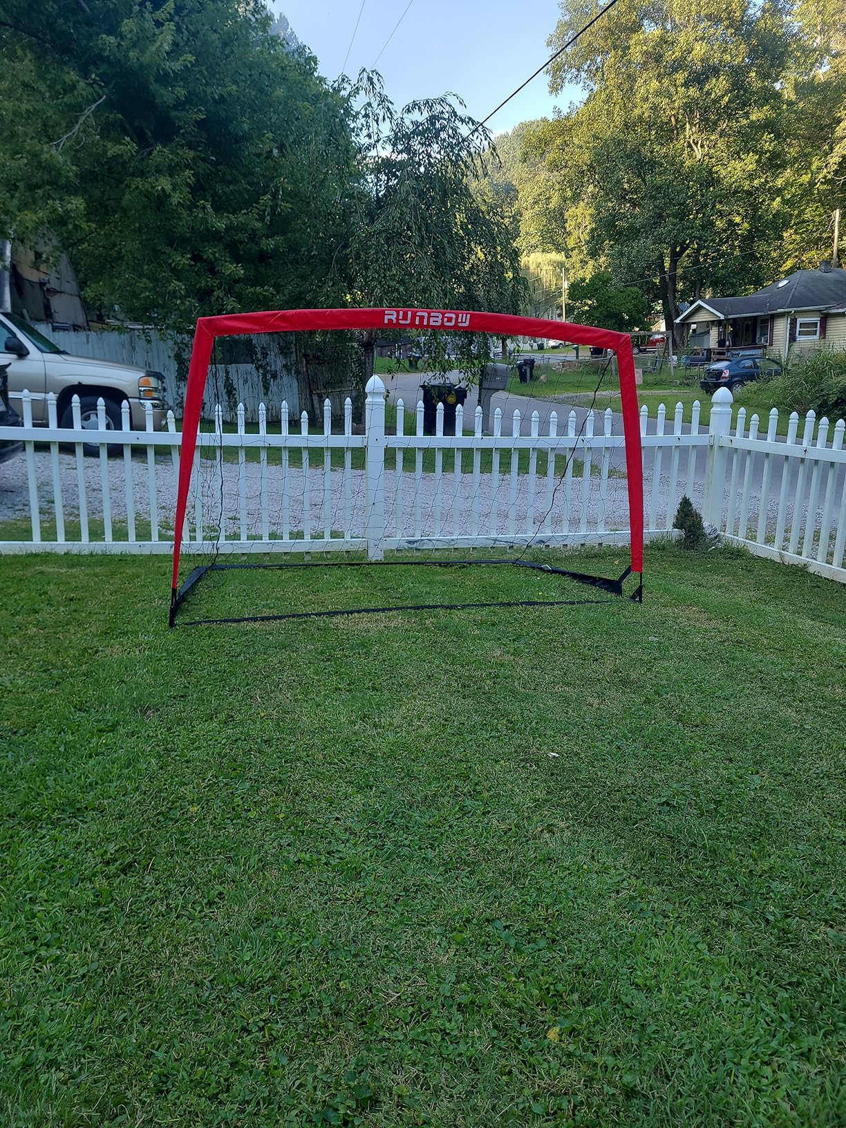 6x4 FT Kids Soccer Goal with Carry Bag, Portable Folding Soccer Net for Backyard Practice Training, Indoor/Outdoor Use for Youth and Adults customer photo 1