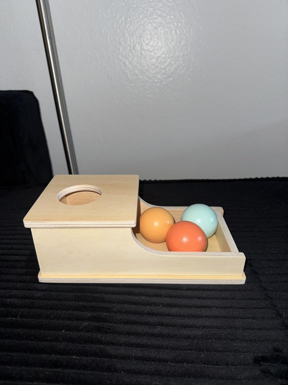 Busy edition Montessori Toys for Babies 6-12 Months Object Permanence Box Wooden Ball Drop Toy customer photo 1