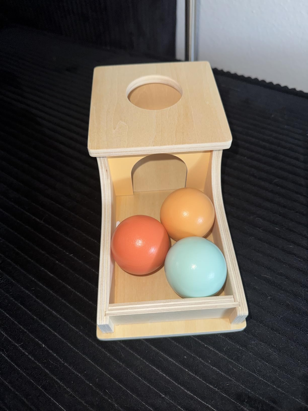 Busy edition Montessori Toys for Babies 6-12 Months Object Permanence Box Wooden Ball Drop Toy customer photo 2