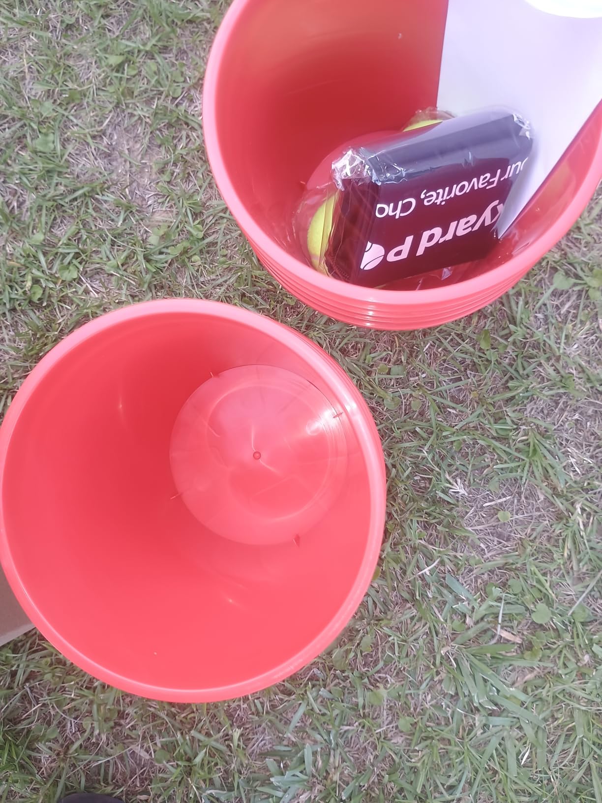 Aivalas Yard Pong Outdoor Games, Giant Yard Games Set with 12 Buckets and Balls for Adults and Family, Toss Game Throwing Games for Beach, Camping, Lawn and Backyard customer photo 2