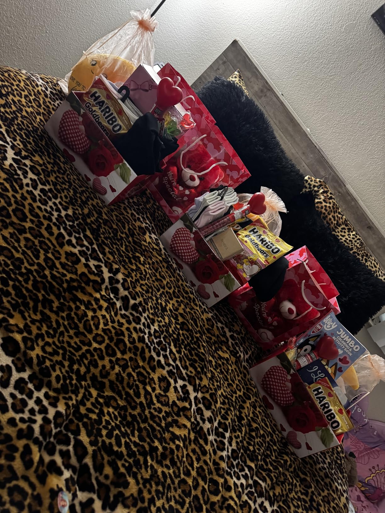 Valentines Day Gift Basket Set | Teddy Bear Plush, Hershey Kisses, Creme Savers, Heart Chocolates, Pirouline Wafers & Valentine Bag customer photo 2