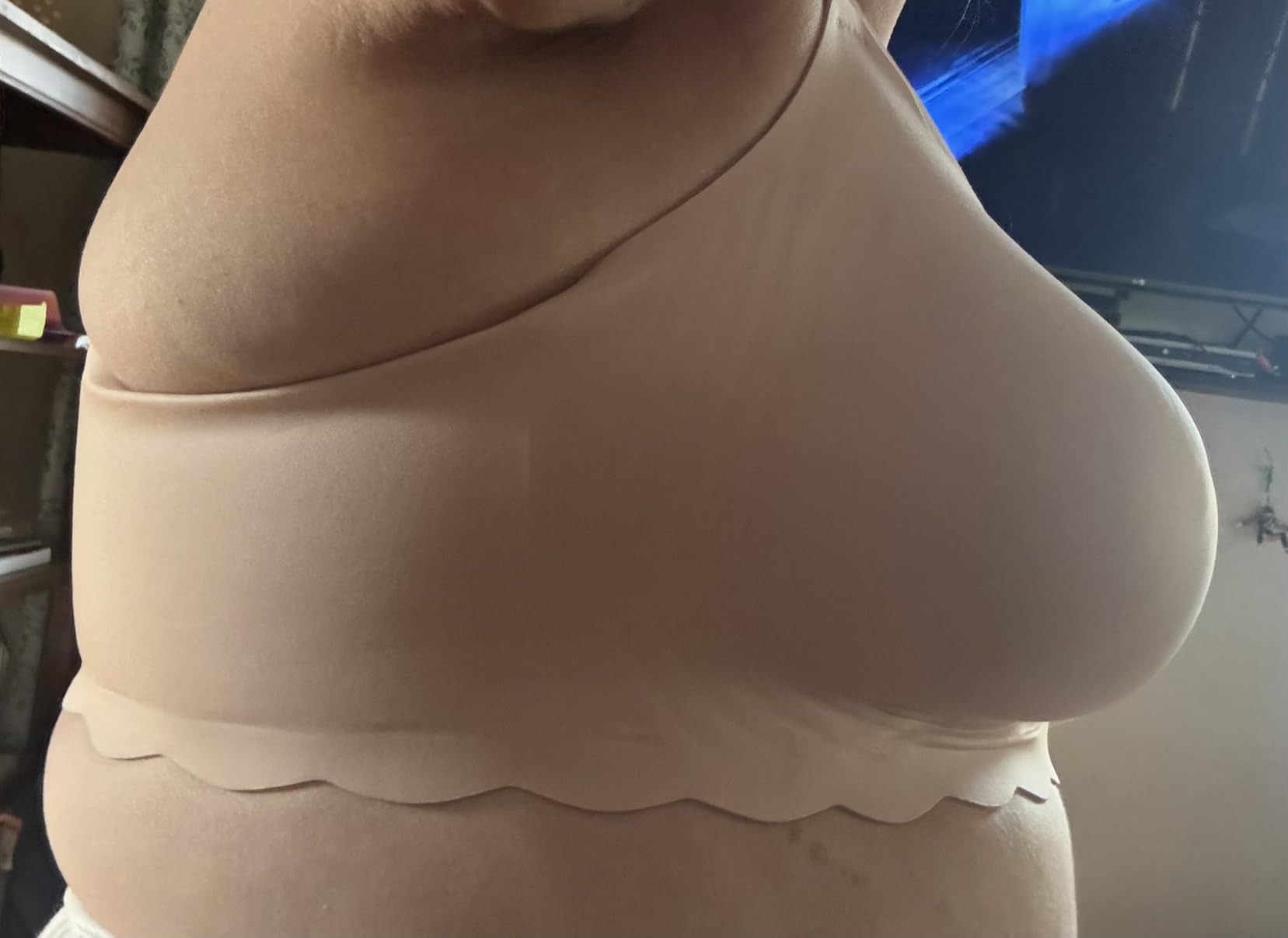 Momcozy Nursing Bras for Breastfeeding, Seamless Pregnancy Maternity Bra Wireless Classic Jelly Strip Support Nursing Bra customer photo 1