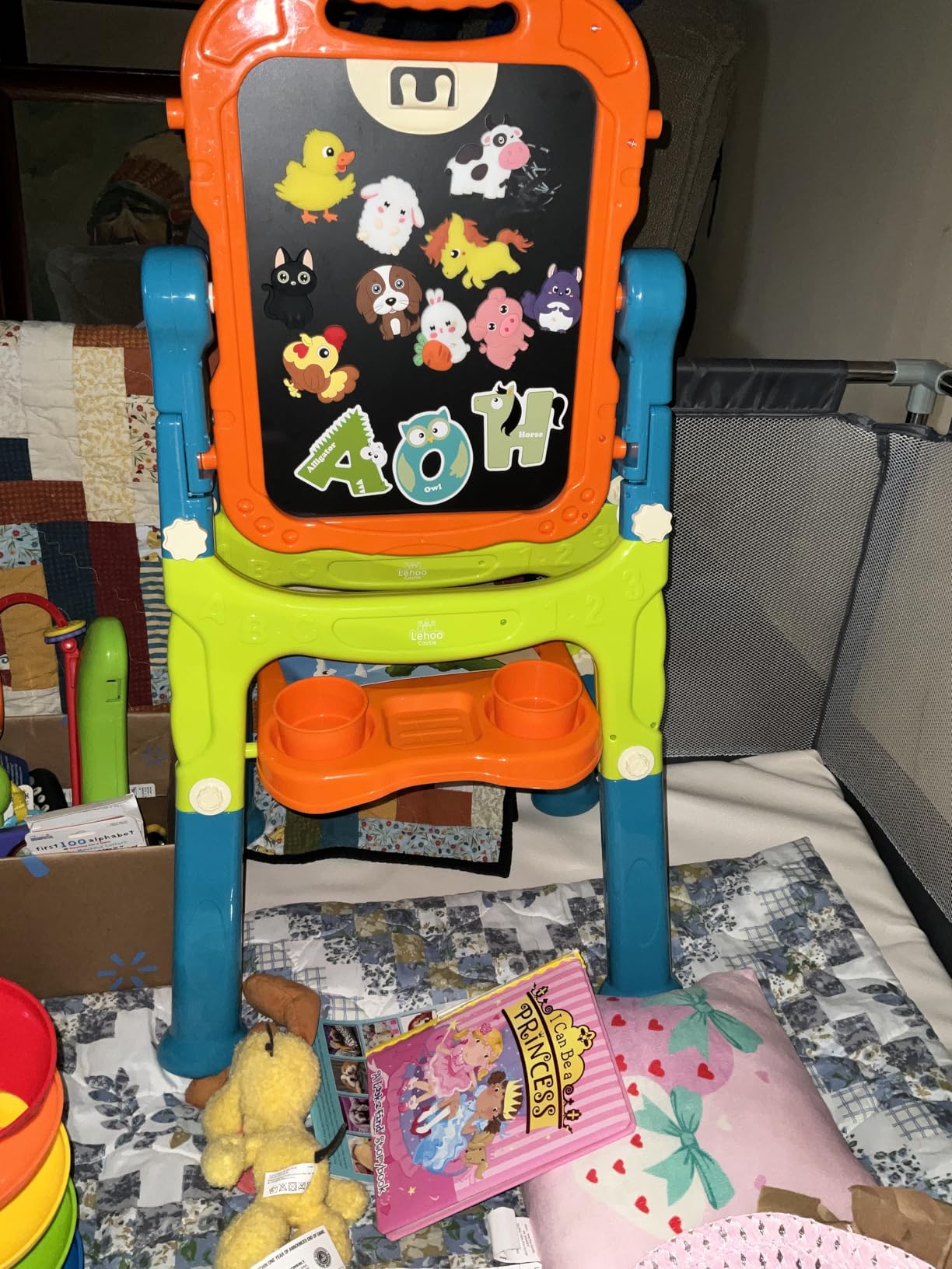 Lehoo Castle Easel for Kids, Toys for 2 Year Old Girl, Art Easel Toddler, Magnetic White Chalk Board, Gifts for 3 4 Year Old Girls 2-4 Years Old Christmas customer photo 2