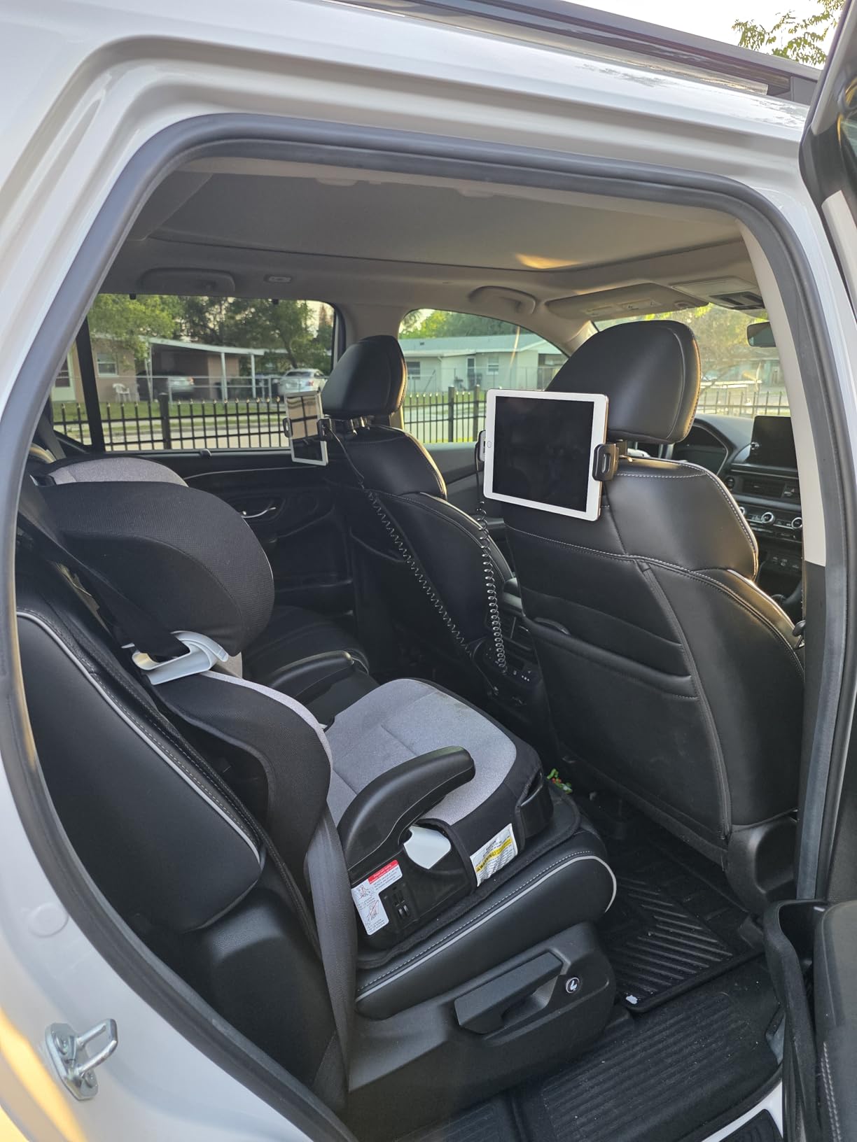 Lamicall Car Headrest Tablet Holder - [3 in 1 Extension Arm] Adjustable Tablet Car Mount for Back Seat, Gifts Road Trip Essentials for Kids, for 4.7-11