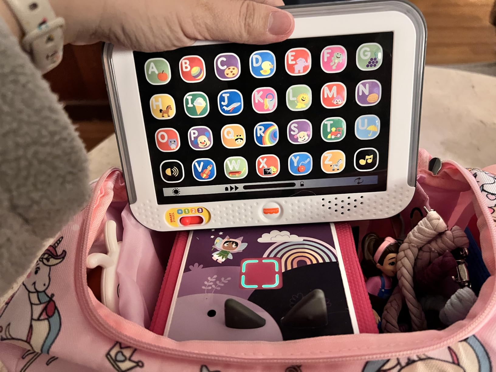 Fisher-Price Toddler Learning Toy Laugh & Learn Smart Stages Tablet Pretend Computer with Music & Lights for Kids Ages 1+ Years customer photo 2