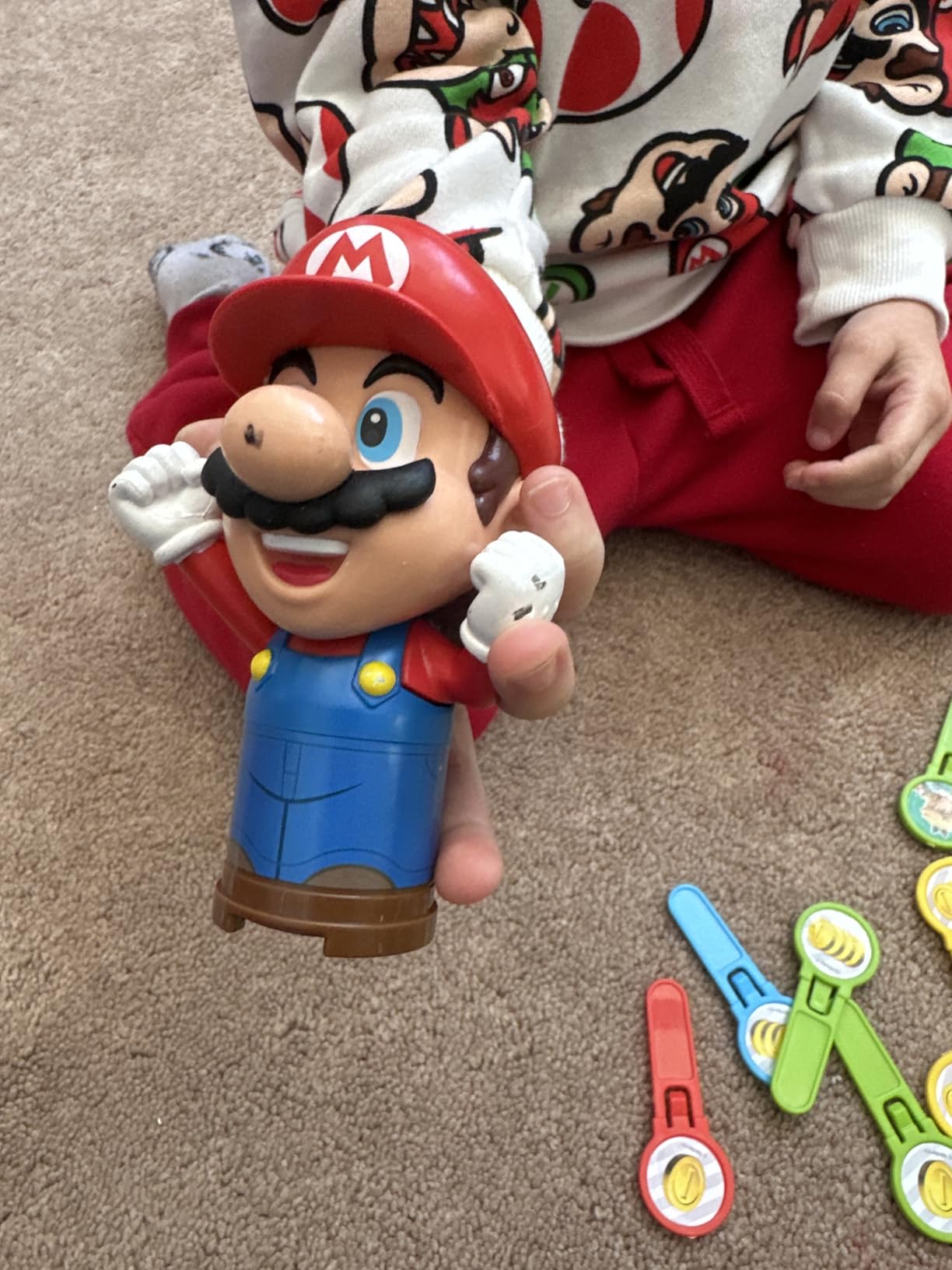 TOMY Pop Up Super Mario Game - Activities for Indoor Recess or Family Game Night - Officially Licensed Super Mario Toys for Kids - 2-4 Players - Ages 4 Years and Up customer photo 2