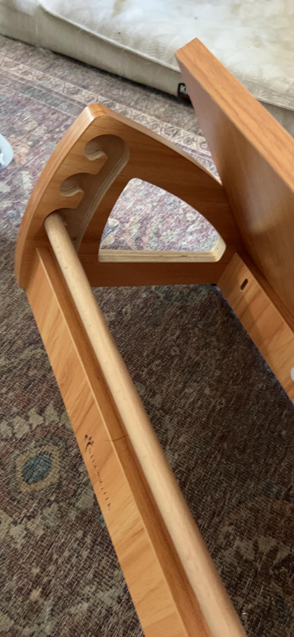 StrongTek Wood Ergonomic Footrest - 4-Angle Adjustable Foot Stool for Desk, Office Footrest, Anti-Slip Foot Stand for Under Desk, Enhances Posture, Promotes Blood Circulation, Easy Assembly (Natural) customer photo 2