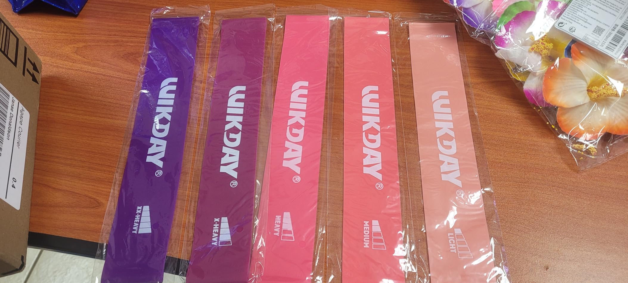 WIKDAY Resistance Bands for Working Out Exercise Loop Bands Workout Bands Set for Men Women Body Stretching, Crossfit Training, Home Workout, Physical Therapy, Booty Legs, Set of 5 customer photo 1