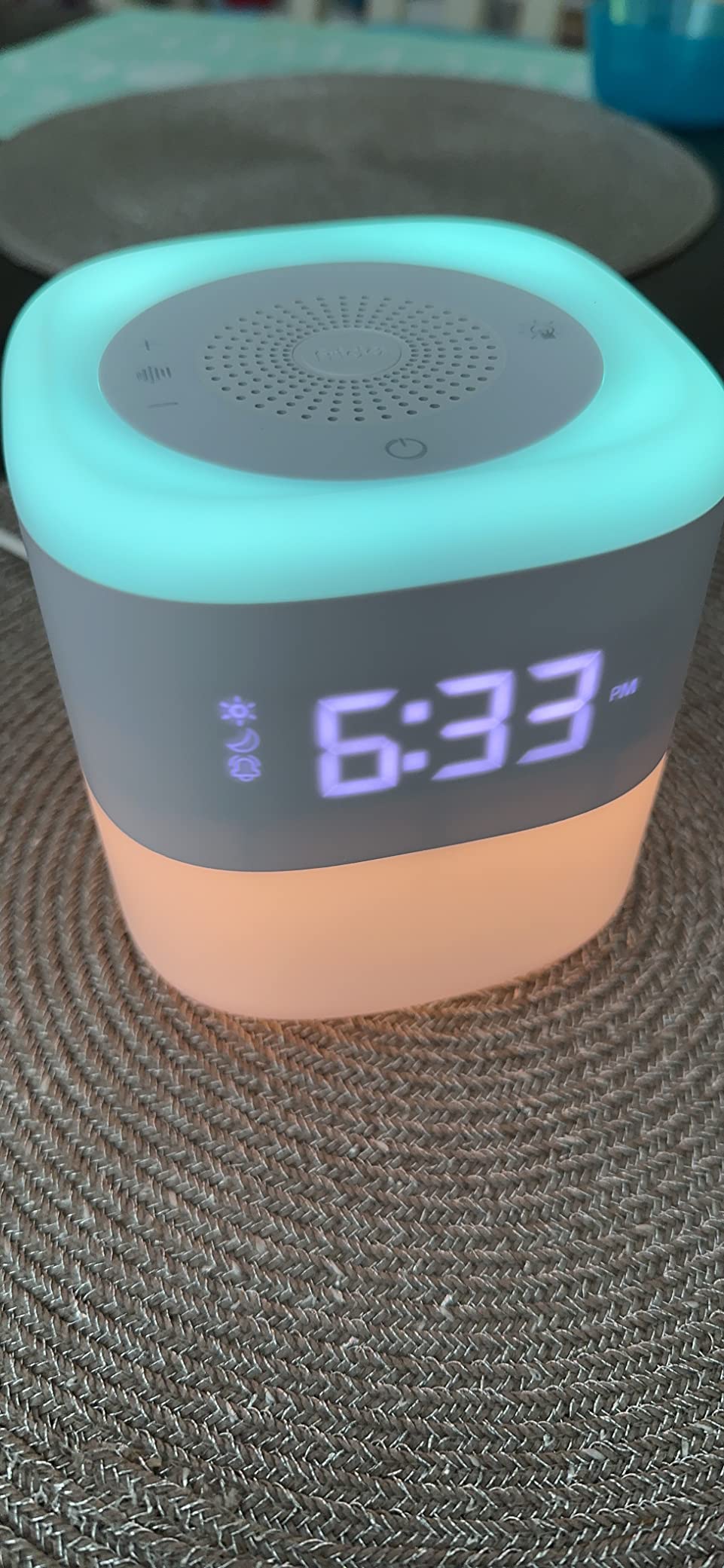 Frida Baby 3-in-1 Alarm Clock + Sound Machine + Nightlight | Wake Up Light Sunrise Alarm Clock, White Noise Soother, Sleep Trainer, Nursery + Toddler + Kids Bedroom (Bluetooth) customer photo 2