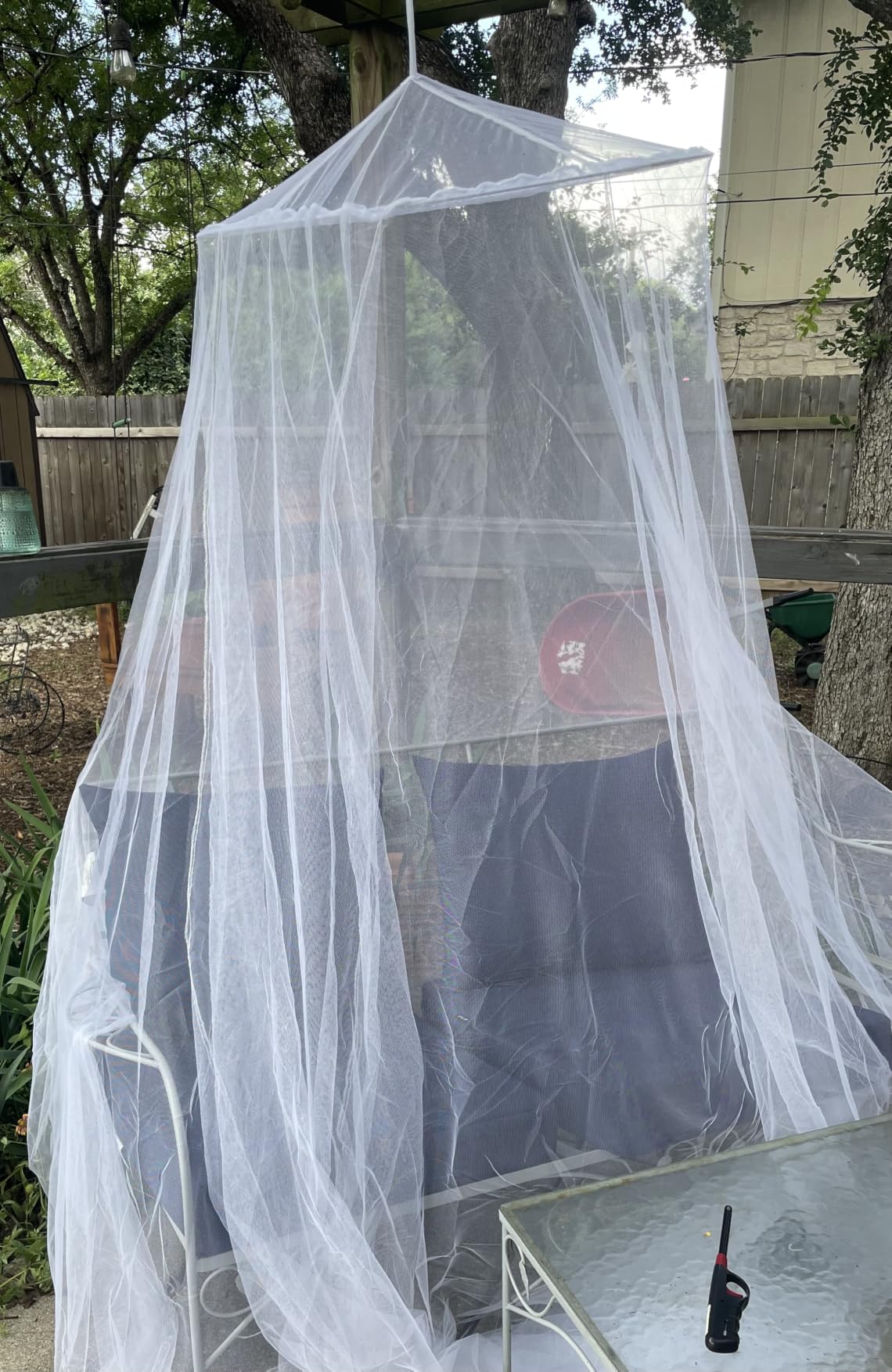 Mosquito Net Bed Canopy for Girls, King Canopy Bed Curtains Queen Size from Ceiling, Dome Mosquito Netting Bed Tent Twin Girls Canopy Bed Decor for Baby Crib, Kid Bed and Adult Beds (White Dome1) customer photo 2