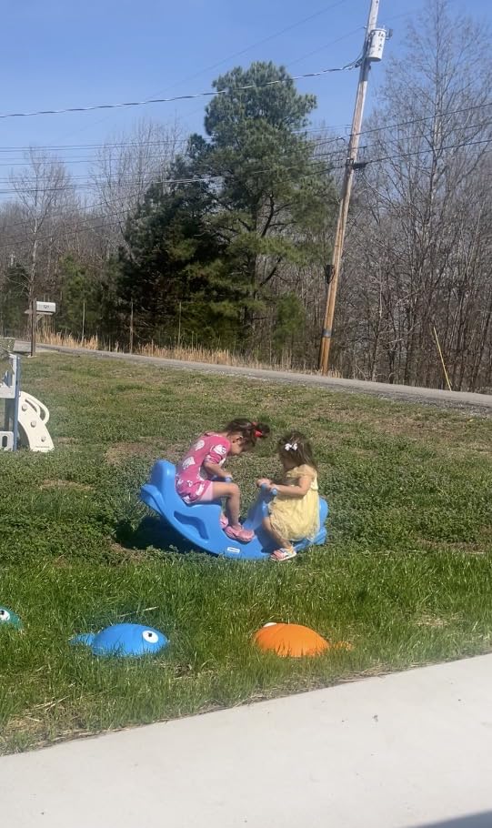 Simplay3 Rock and Roll Teeter Totter Seesaw - Rocking Fun for Two Toddlers or Kids Ages 18 Months to 5 Yrs- Sapphire, Made in USA customer photo 2