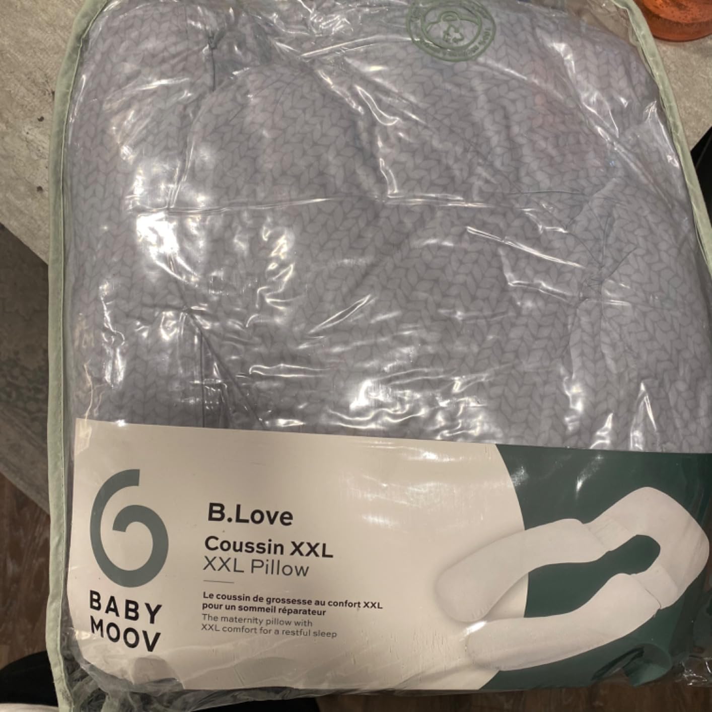 Babymoov XXL B.Love Maternity Pillow - Premium Organic Pregnancy Body Pillow for Sleeping & Side-Sleeping (Oeko-TEX Certified) customer photo 1