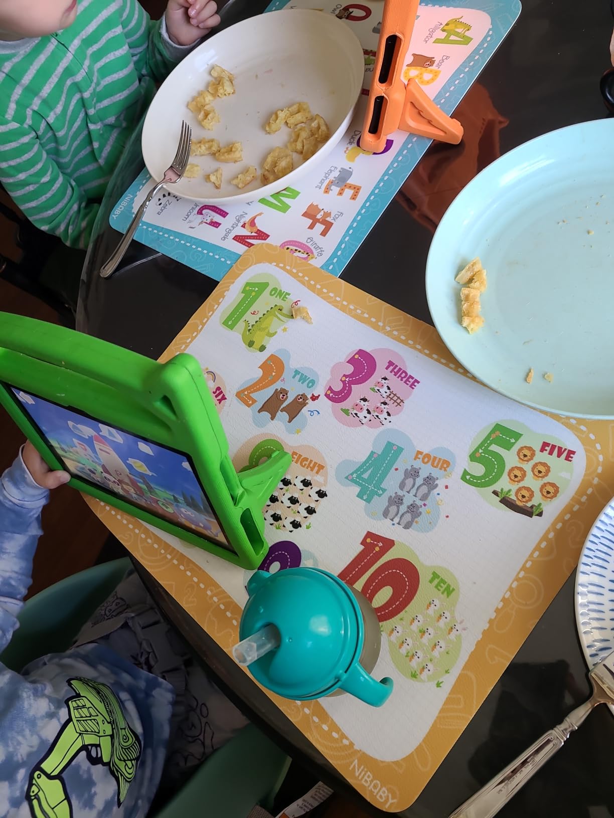 NiBaby Kids' Non Slip Educational Placemats Set of 4 Washable customer photo 1