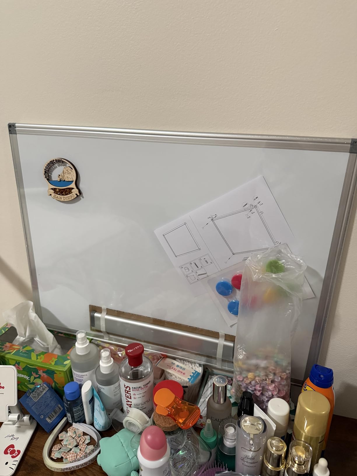 WALGLASS Magnetic White Board, 36